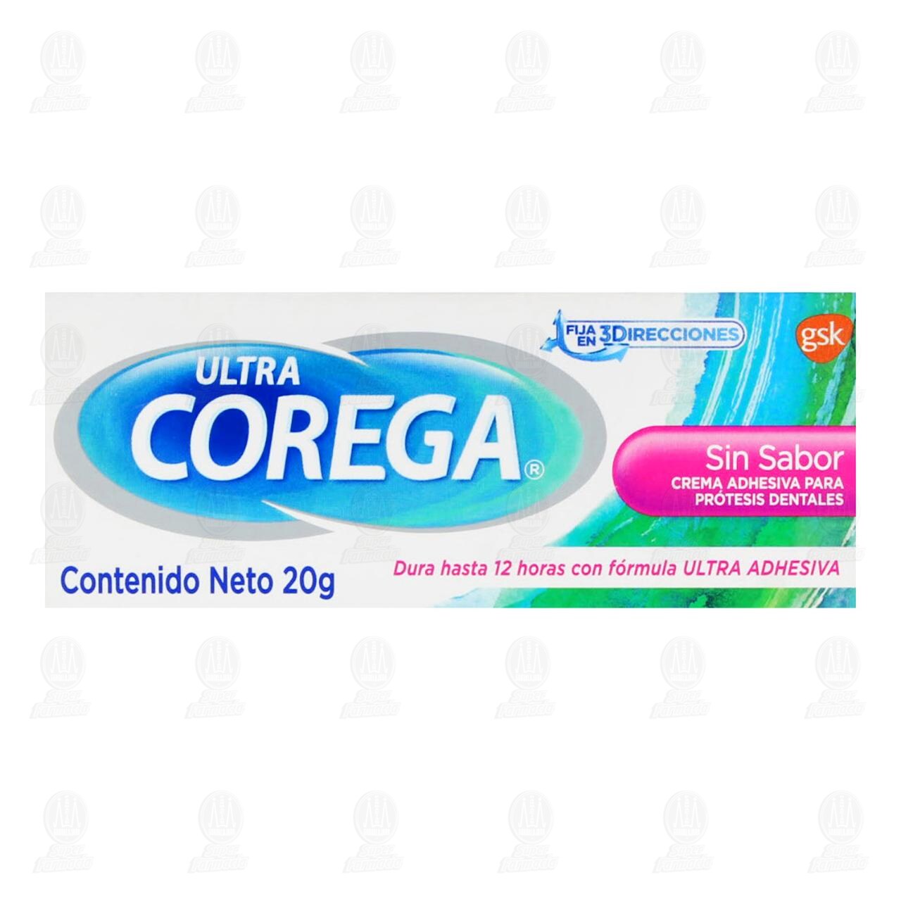 Corega Ultra Crema Adhesiva para Prótesis Dentales Sin Sabor, 20 gr. image number 1