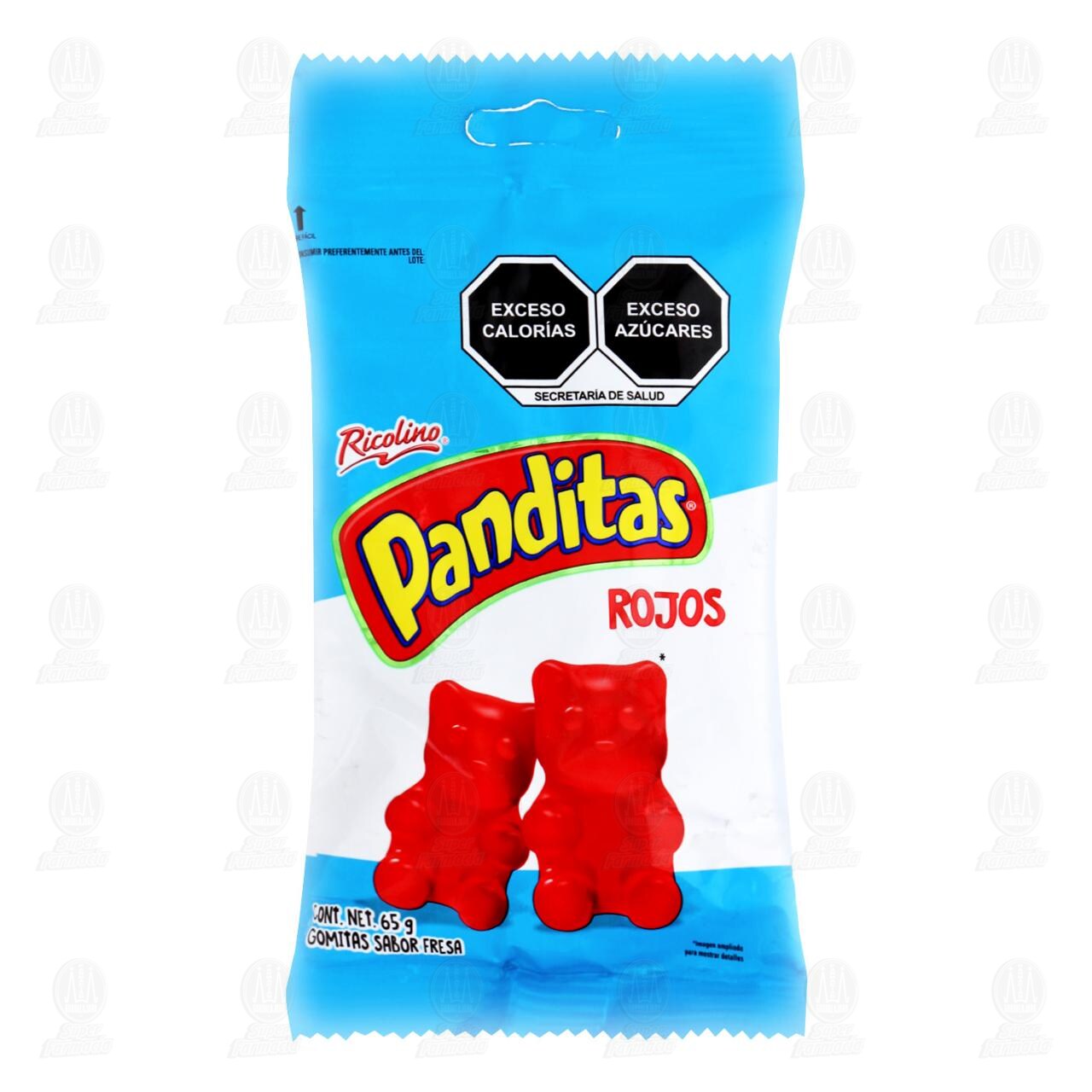 Ricolino Panditas Rojos, 65 gr. image number 0