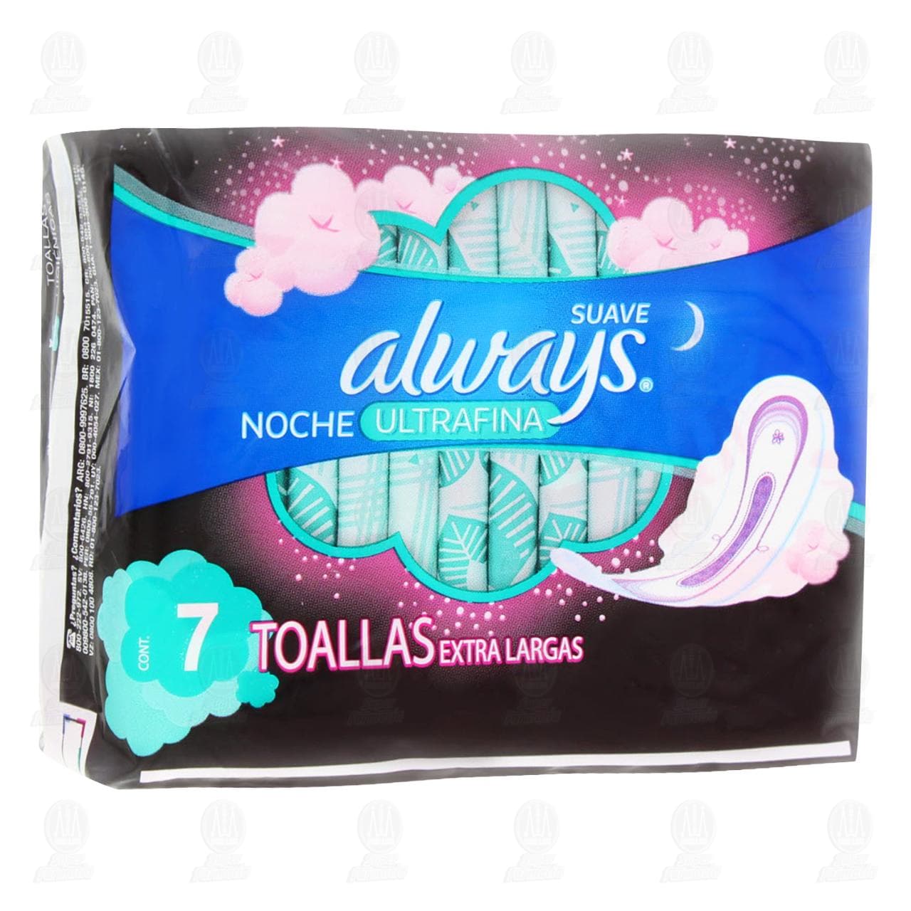 Imagen para Toallas Higiénicas Always Suave Noche Ultrafina, 7 pzas.