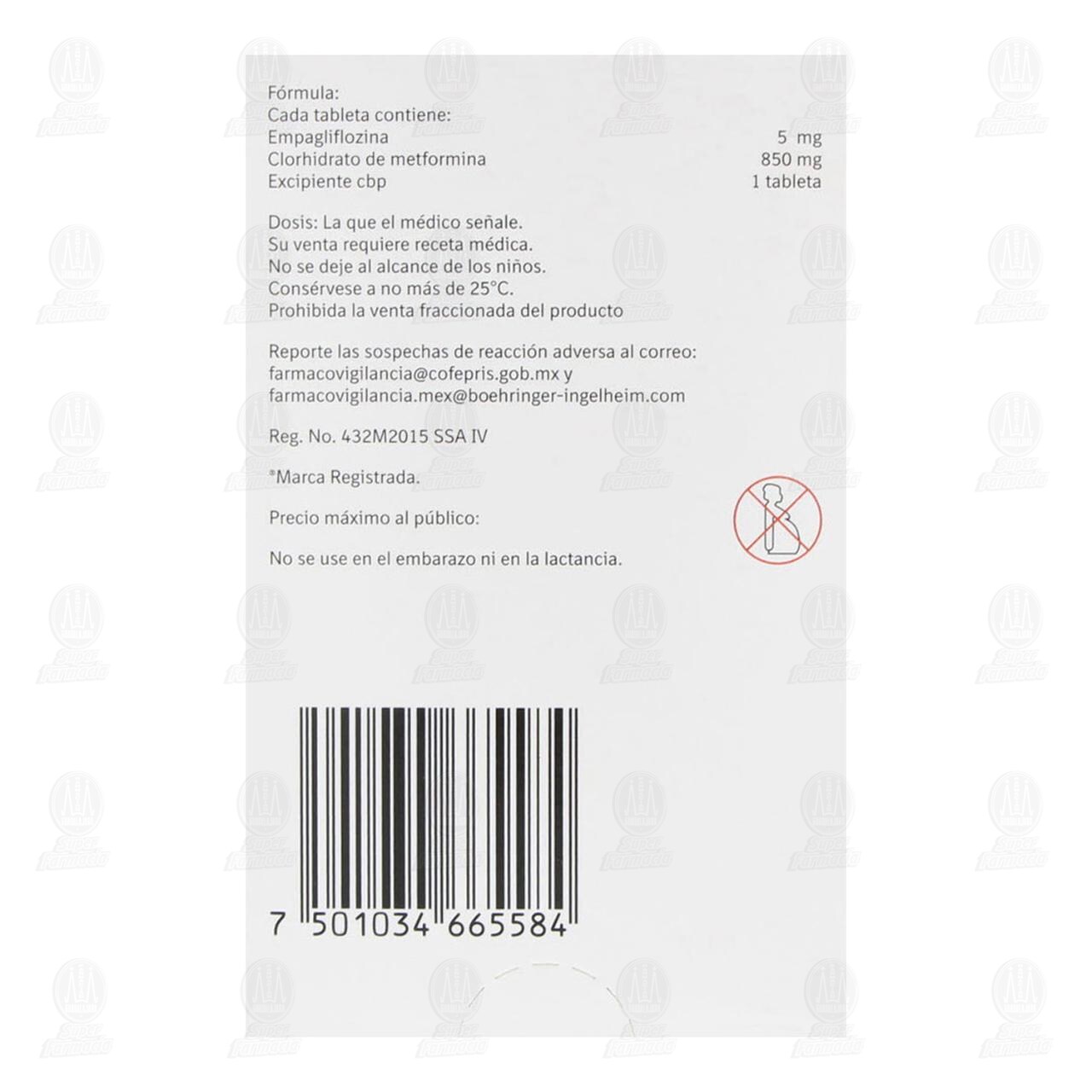 Jardianz Duo 5mg/850mg, 30 Tabletas. image number 2