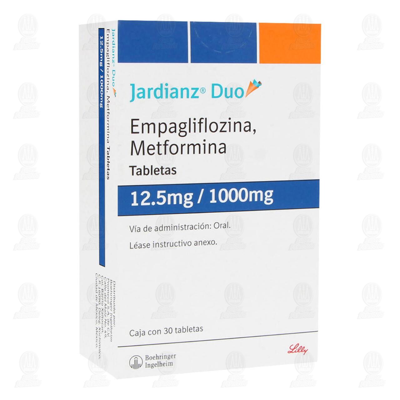 Jardianz Duo 12.5mg/1000mg, 30 Tabletas. image number 0