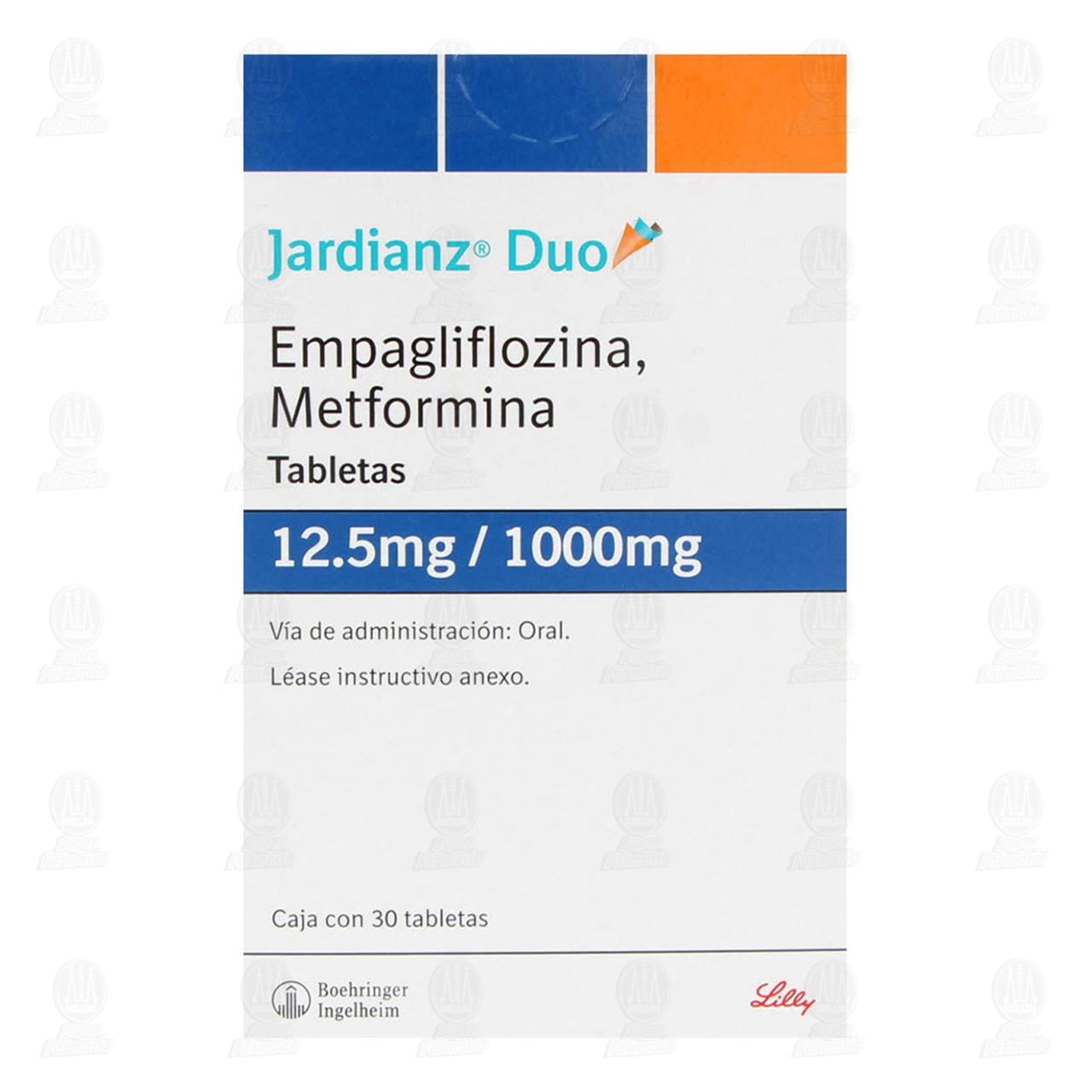 Jardianz Duo 12.5mg/1000mg, 30 Tabletas. image number 1
