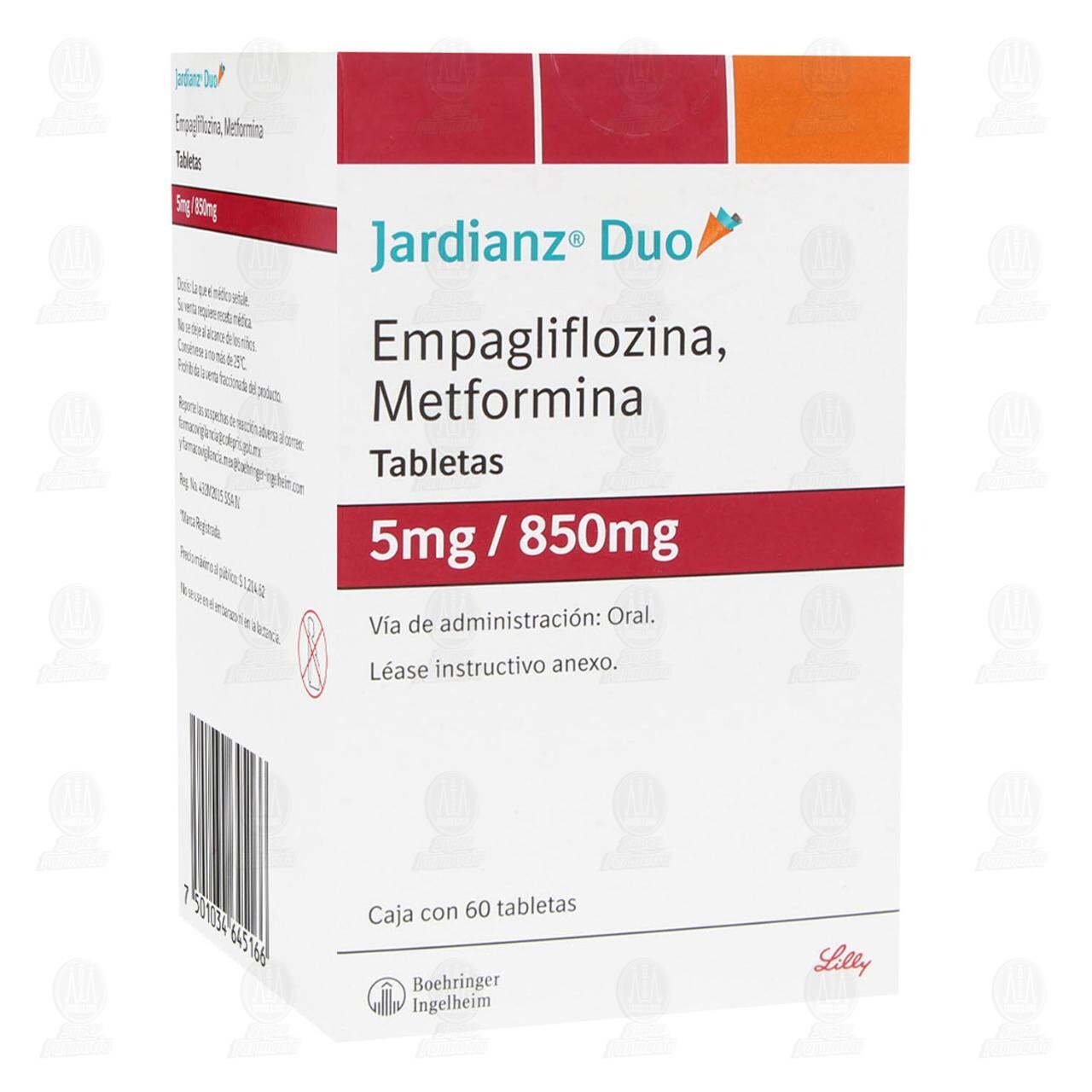 Jardianz Duo 5mg/850mg, 60 Tabletas.