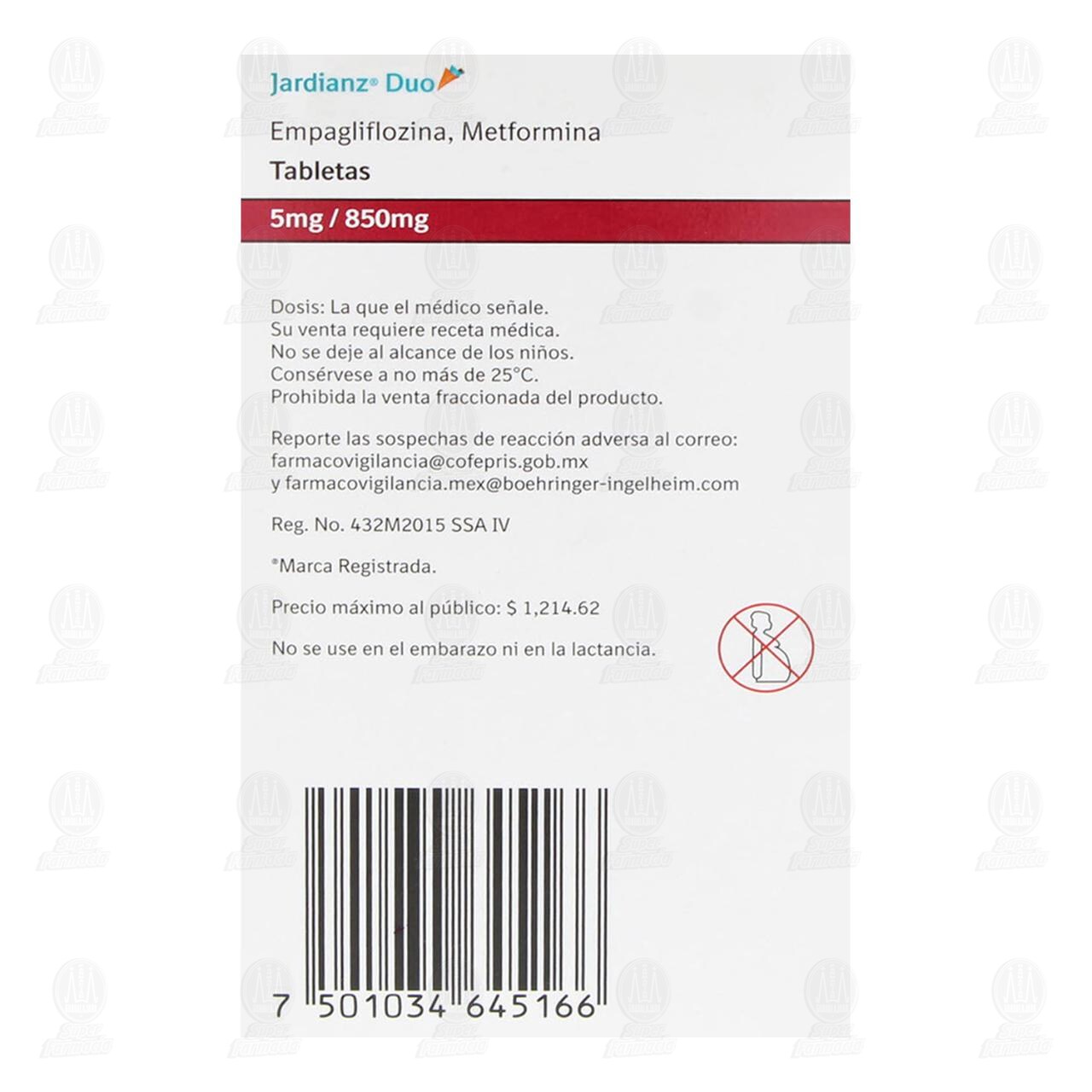 Jardianz Duo 5mg/850mg, 60 Tabletas. image number 3