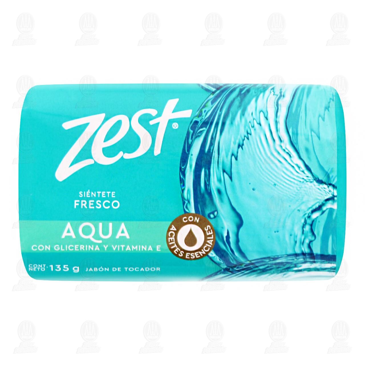 Jab&oacute;n de Tocador Zest Aqua con Glicerina y Vitamina E, 135 gr. image number 0