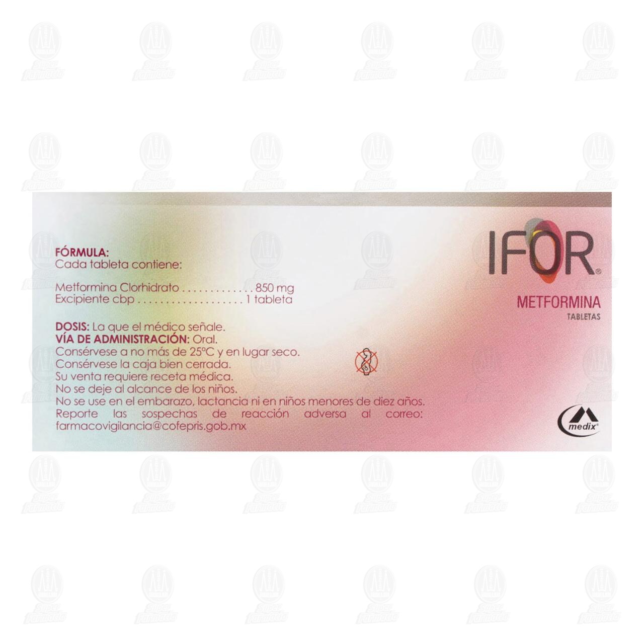 Ifor 850 mg, 30 Tabletas. image number 2