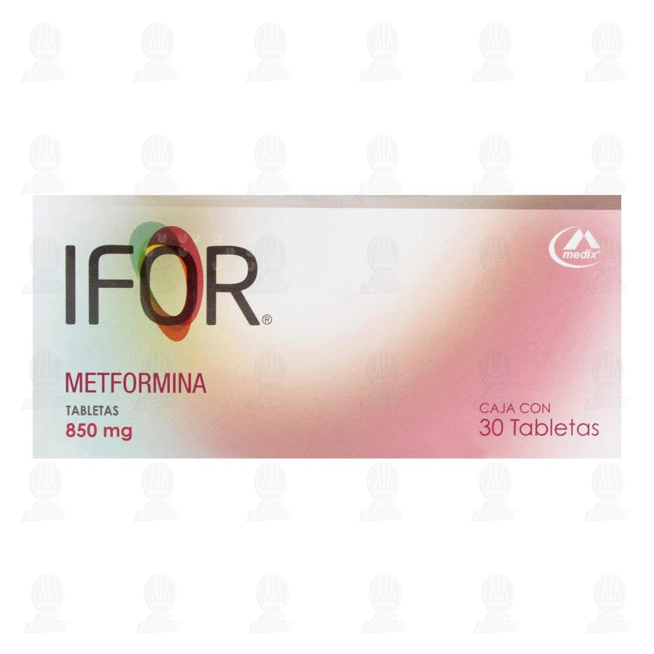 Ifor 850 mg, 30 Tabletas. image number 1