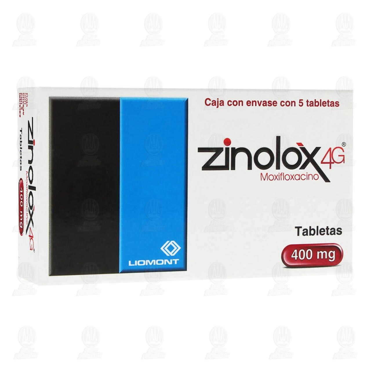 Zinolox 4G 400 mg, 5 Tabletas. image number 0