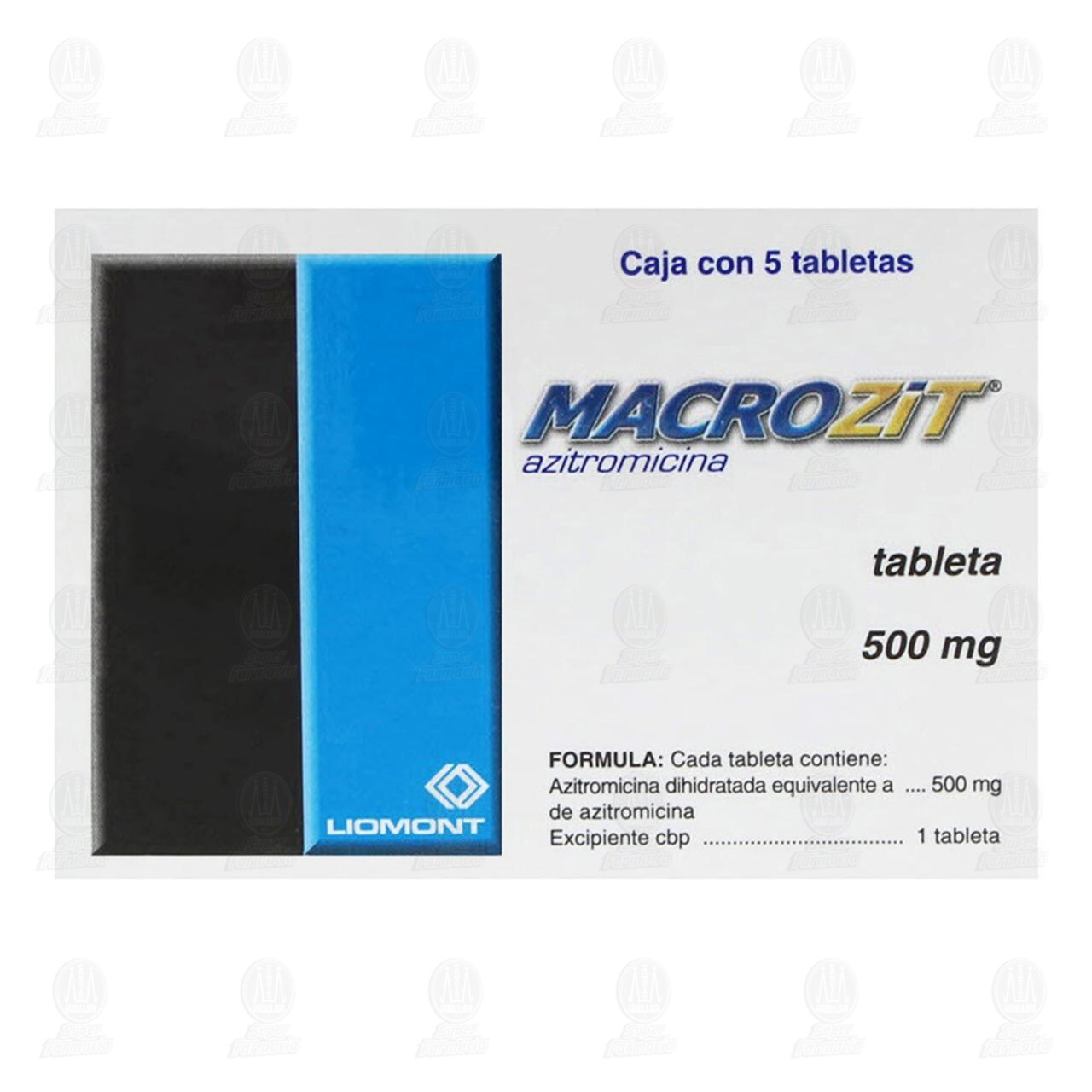 Macrozit 500 mg, 5 Tabletas. image number 2