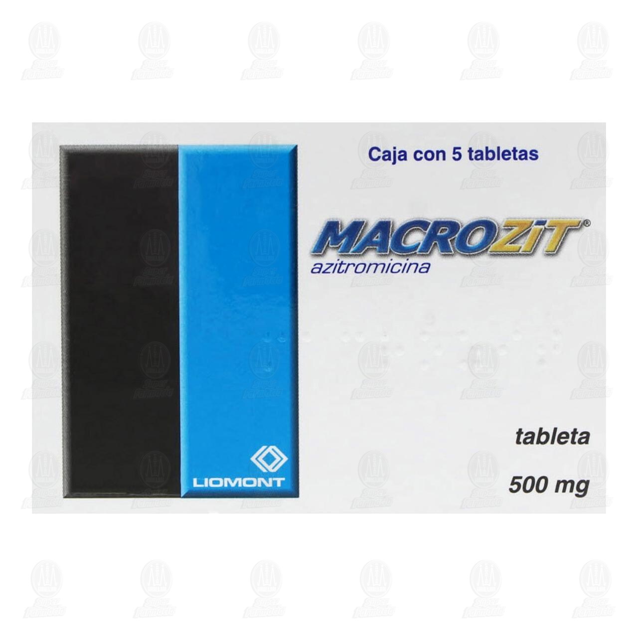 Macrozit 500 mg, 5 Tabletas. image number 1