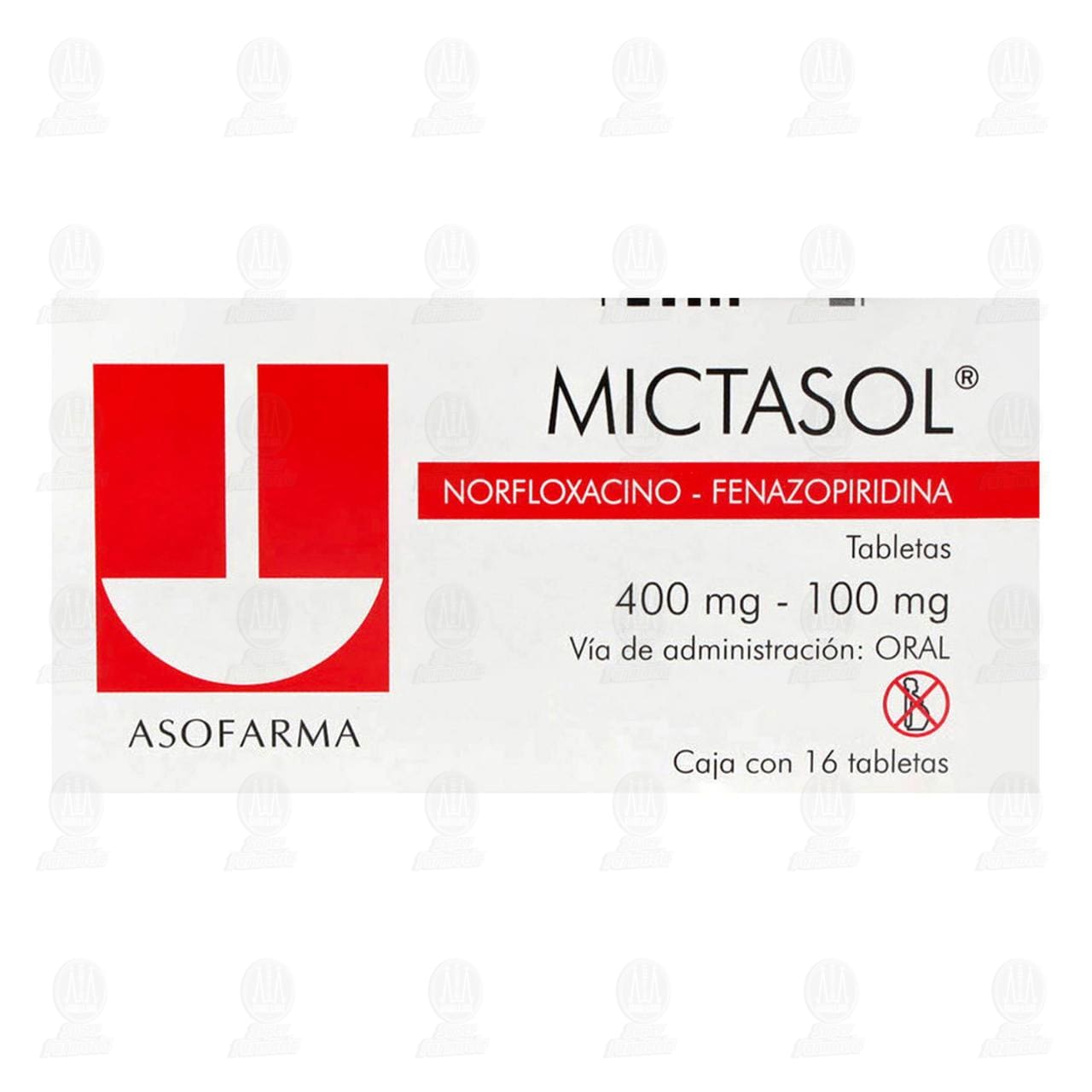 Mictasol 400mg/100mg, 16 Tabletas. image number 1