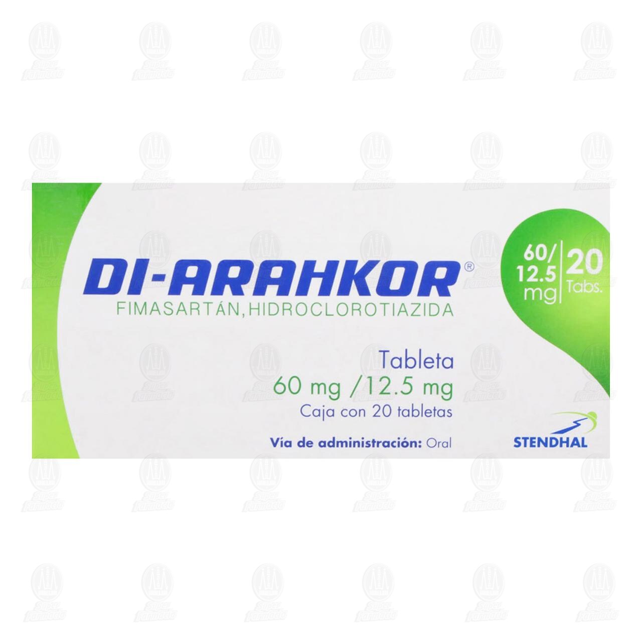 Di-Arahkor 60mg/12.5mg, 20 Tabletas. image number 1