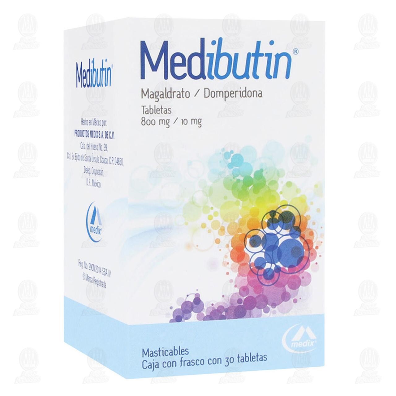 Medibutin 800mg/10mg, 30 Tabletas. image number 0