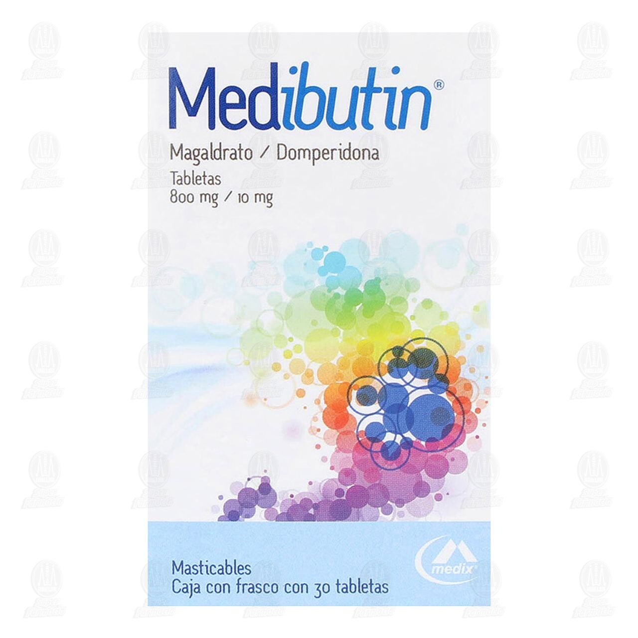 Medibutin 800mg/10mg, 30 Tabletas. image number 1