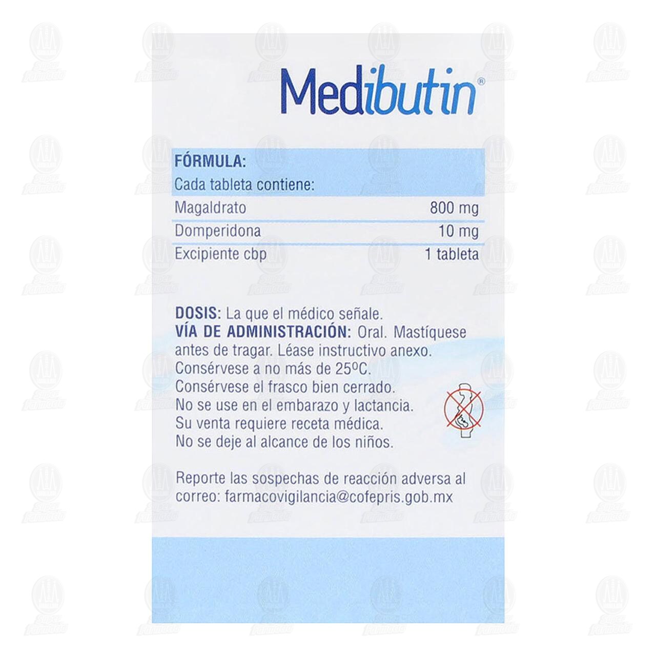 Medibutin 800mg/10mg, 30 Tabletas. image number 2