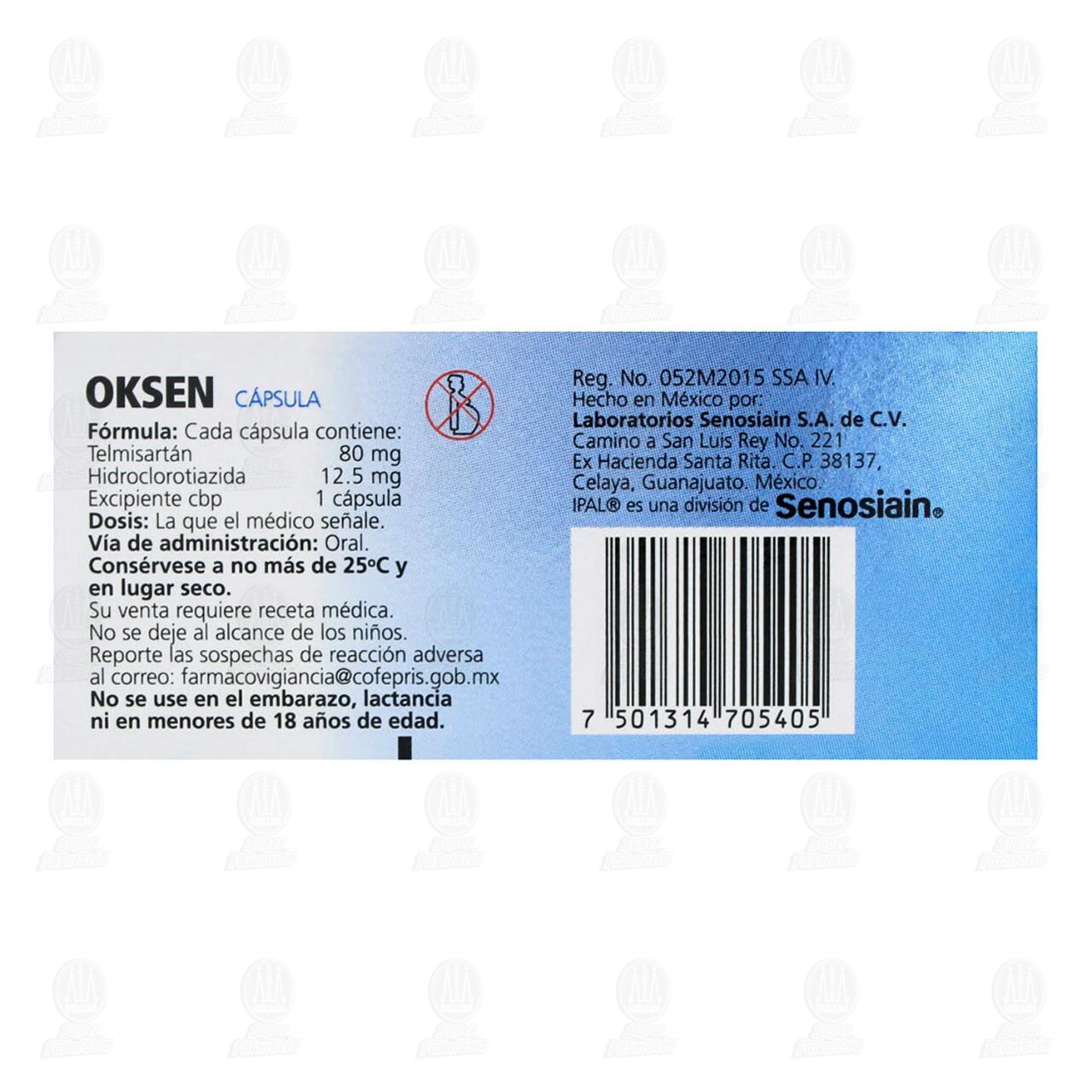 Oksen 80mg/12.5mg, 30 C&aacute;psulas. image number 2