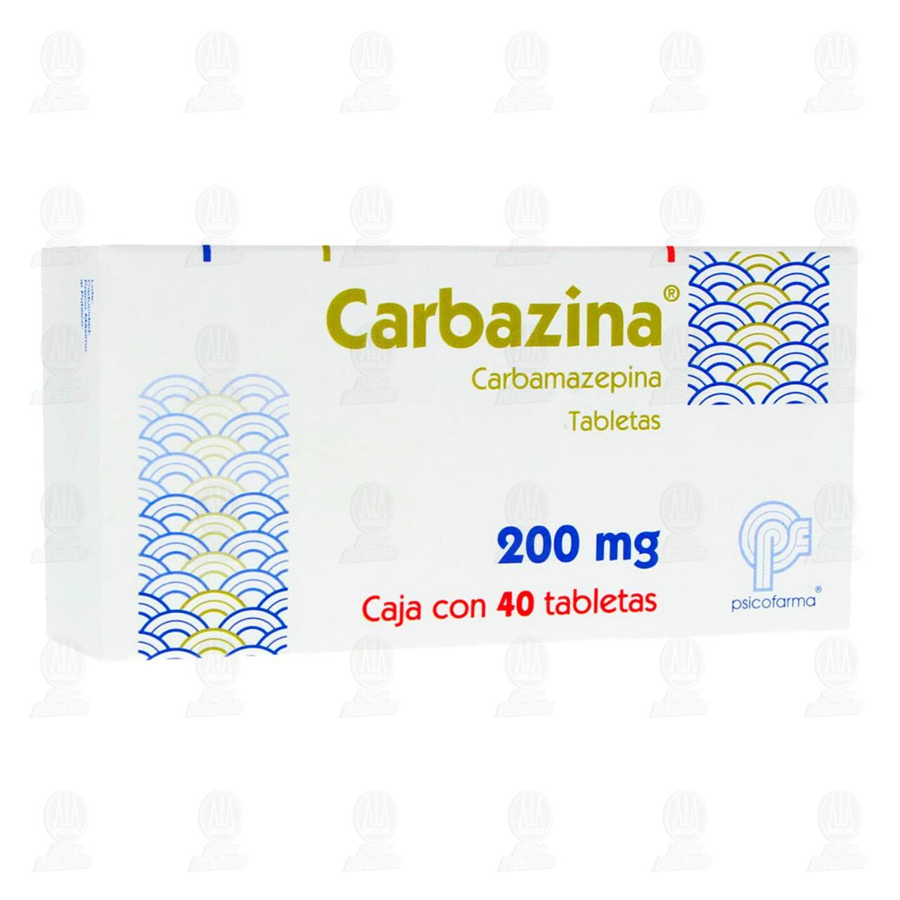 Carbazina 200 mg, 40 Tabletas. image number 0
