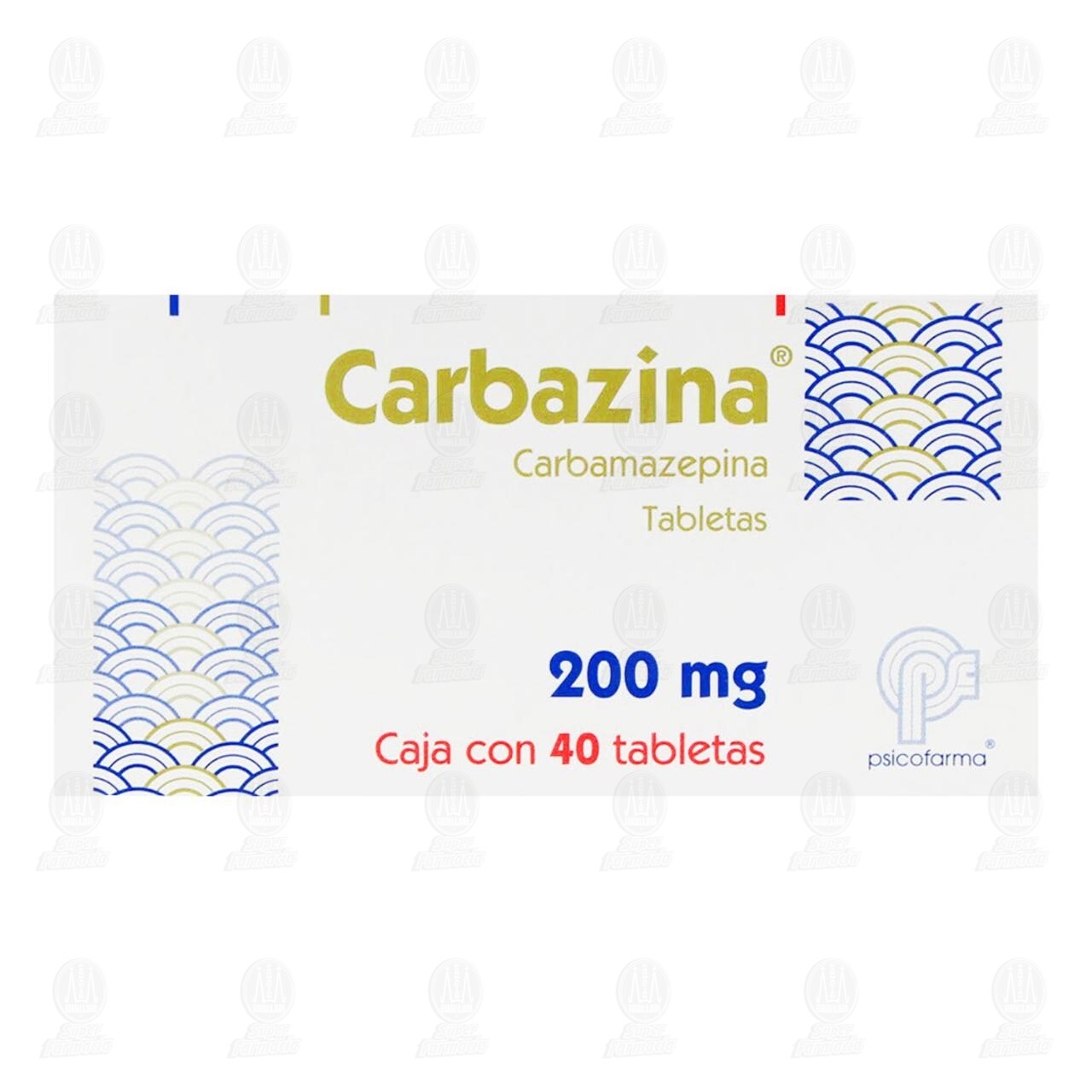 Carbazina 200 mg, 40 Tabletas. image number 1