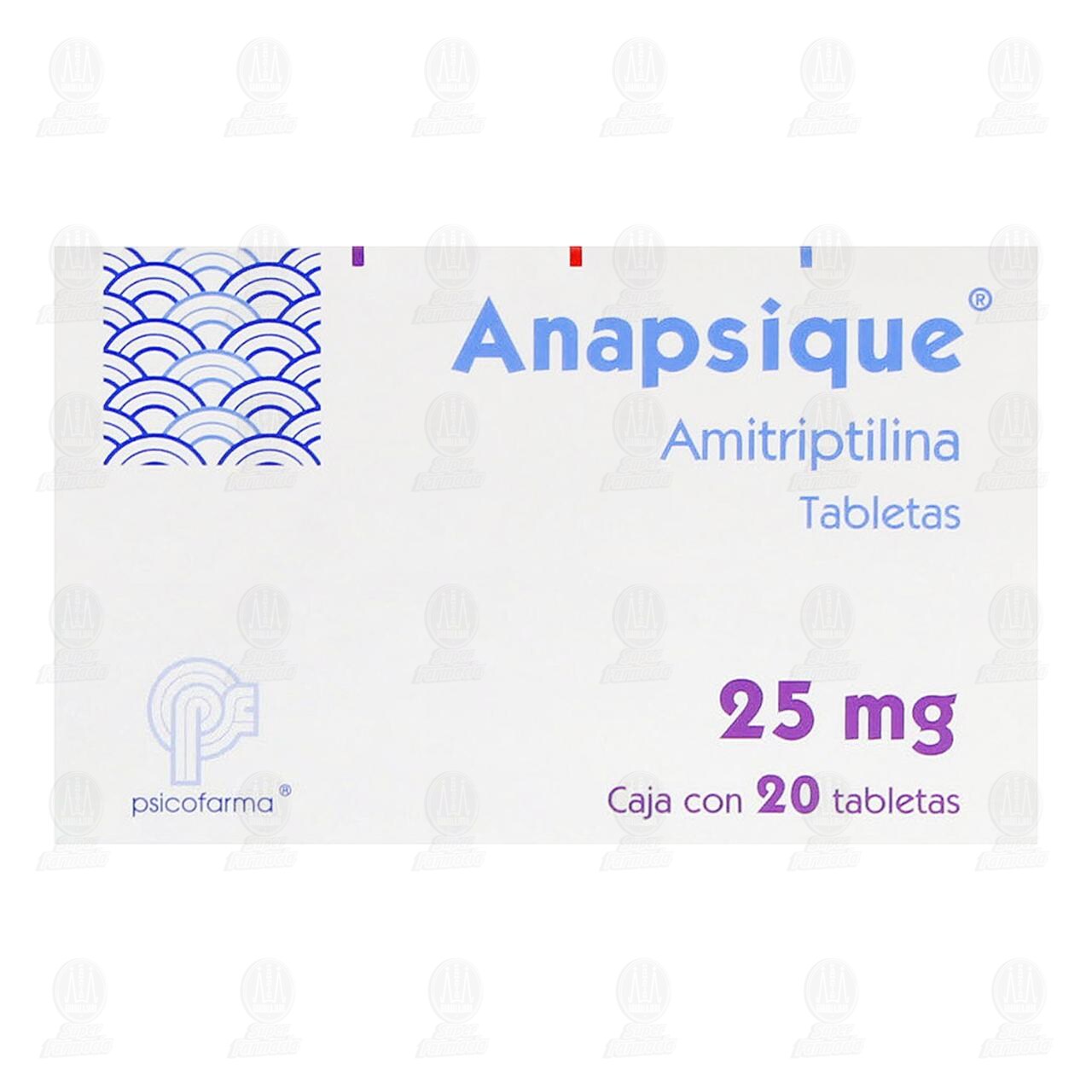 Anapsique 25mg 20 Tabletas image number 1