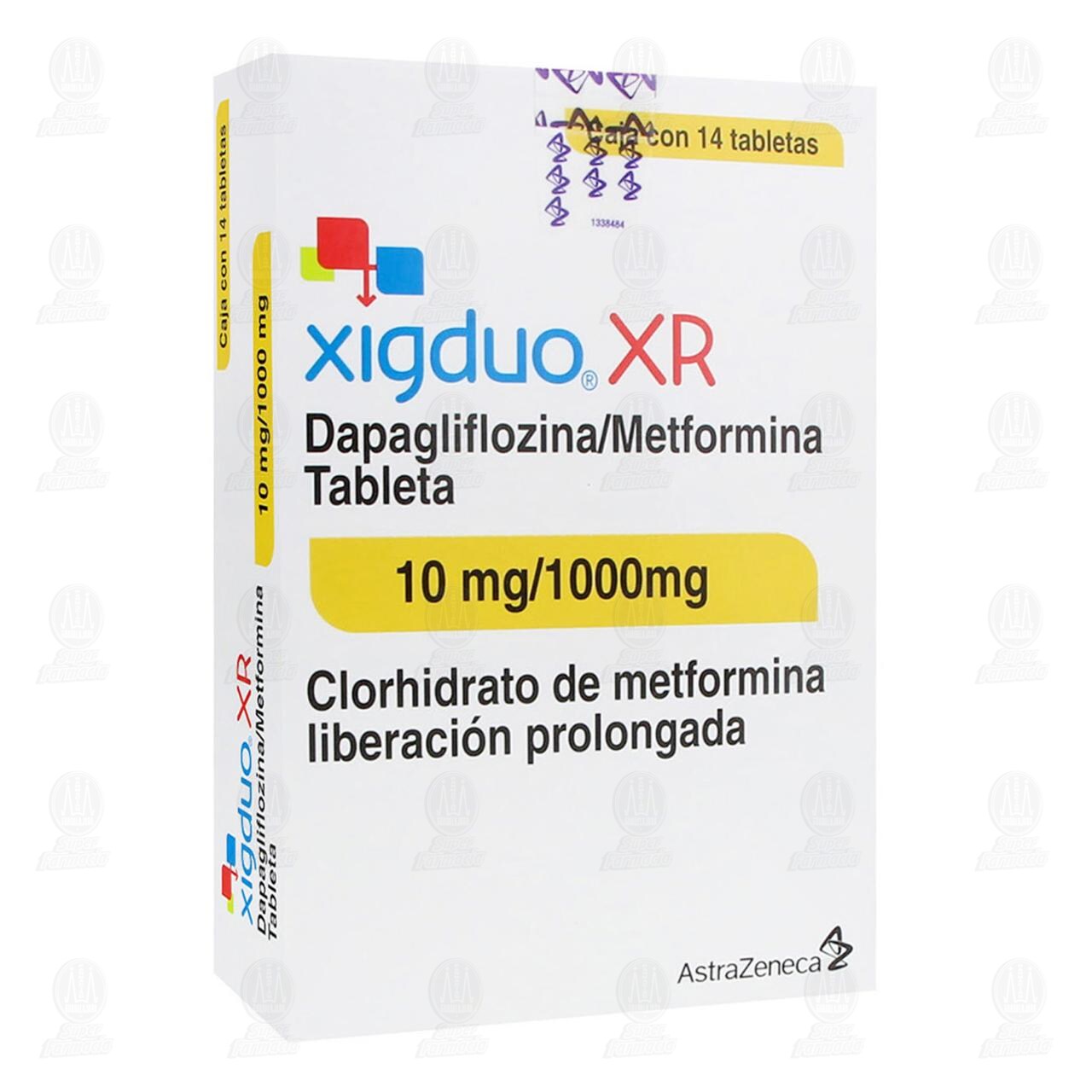 Xigduo XR 10mg/1000mg, 14 Tabletas. image number 0