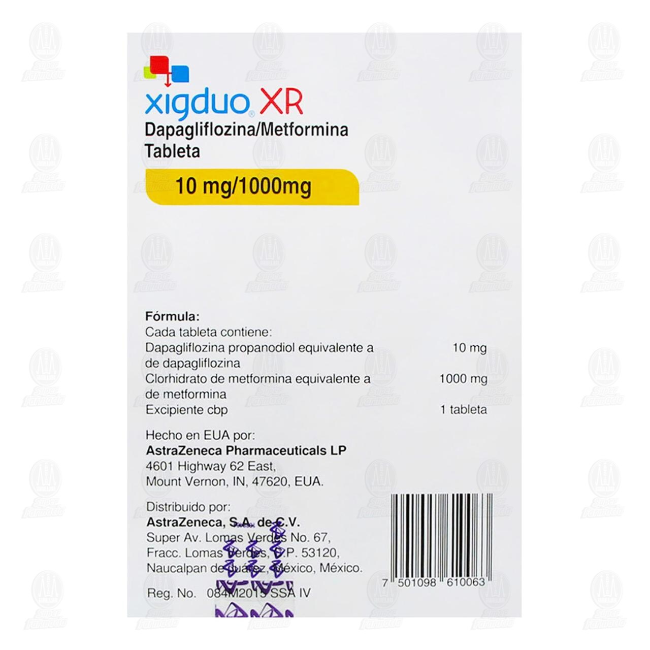 Xigduo XR 10mg/1000mg, 14 Tabletas. image number 2