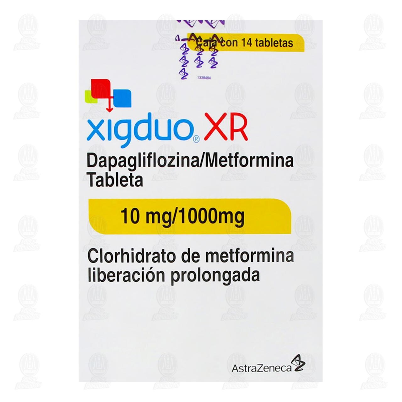 Xigduo XR 10mg/1000mg, 14 Tabletas. image number 1
