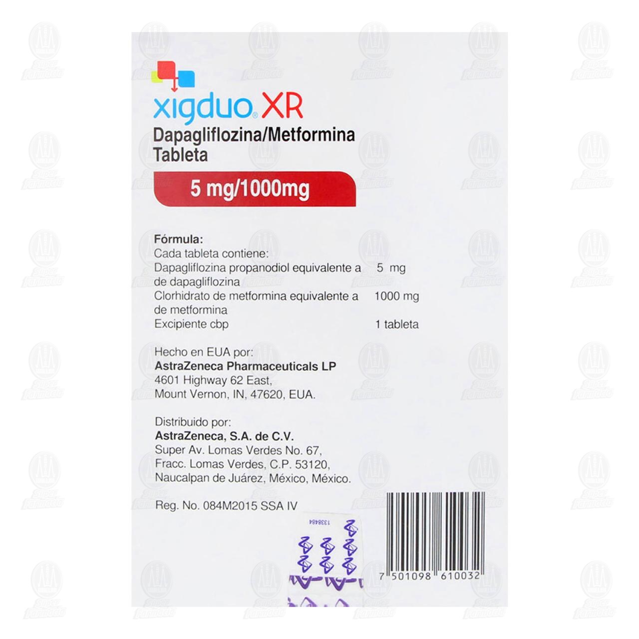 Xigduo XR 5mg/1000mg, 28 Tabletas. image number 2