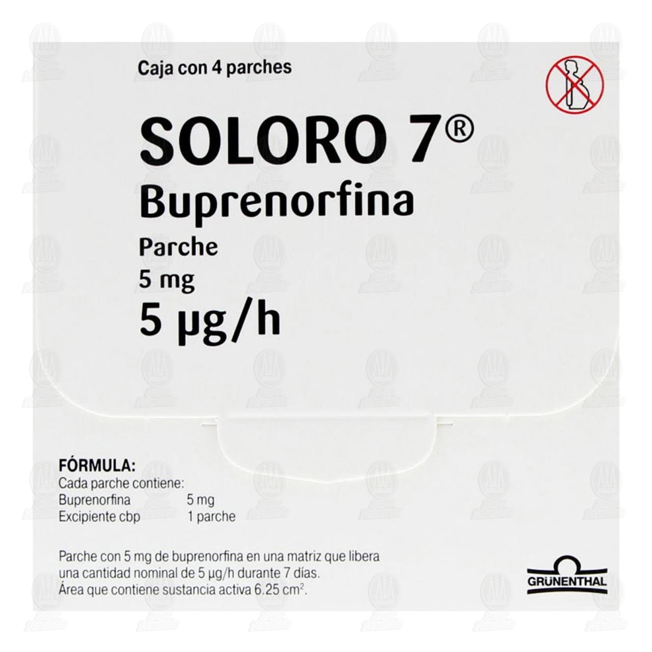 Soloro 7 5mg, 4 Parches. image number 1