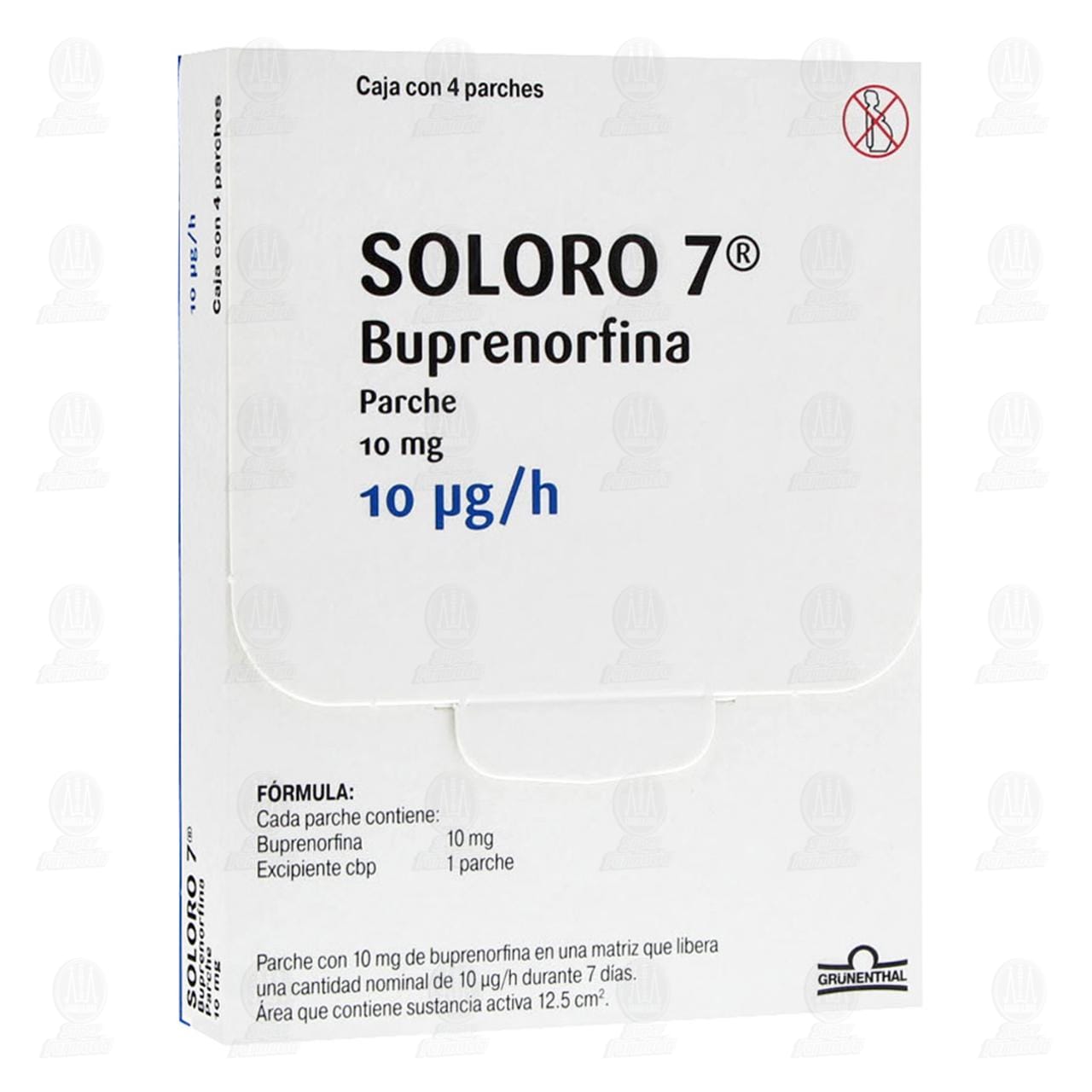 Soloro 7 10 mg, 4 Parches. image number 0