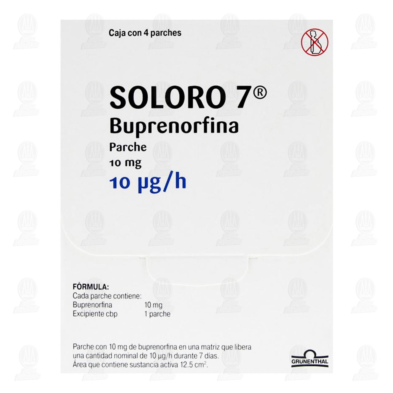 Soloro 7 10 mg, 4 Parches. image number 1