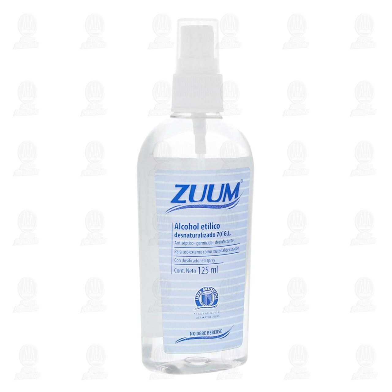 Alcohol Etílico Zuum Desnaturalizado en Spray, 125 ml.