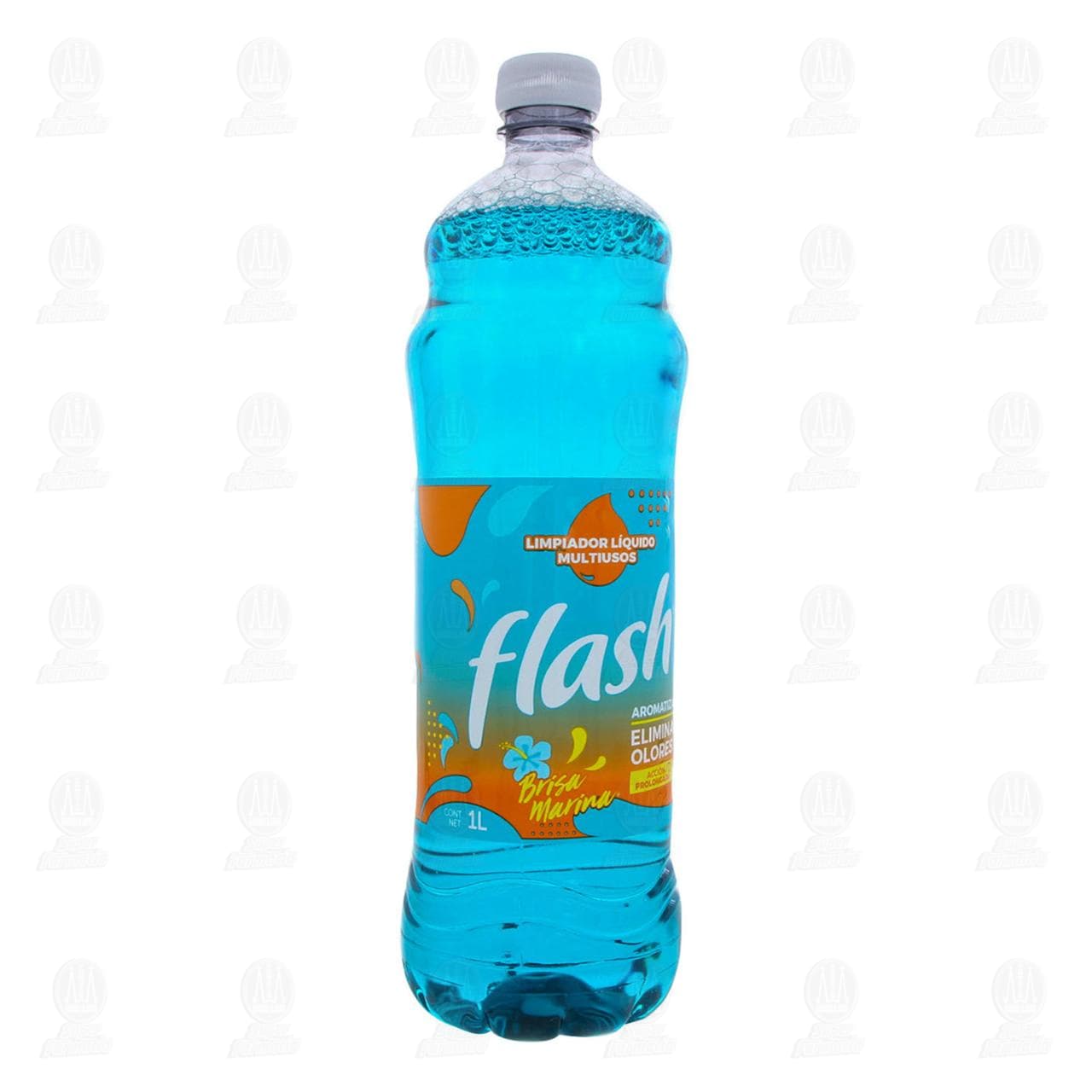 Imagen para Limpiador líquido multiusos Flash aroma a brisa marina con acción prolongada, elimina olores y con fórmula biodegradable. Envase con 1 litro.