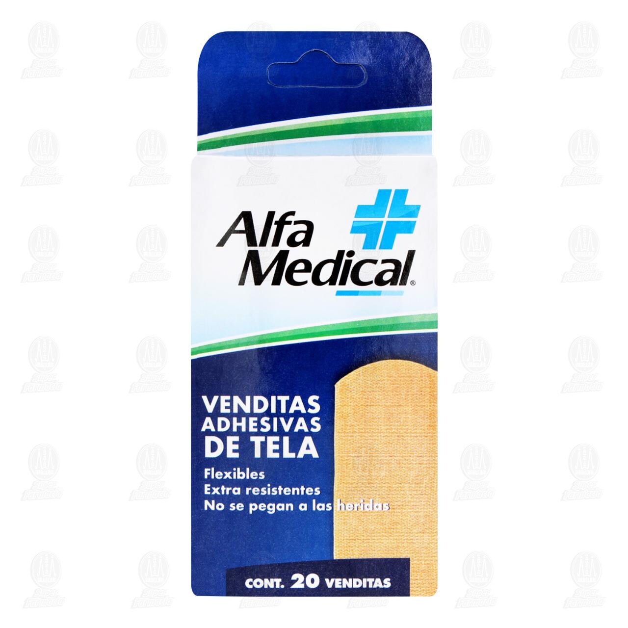 Venditas Adhesivas de Tela Alfa Medical, 20 pzas. image number 1