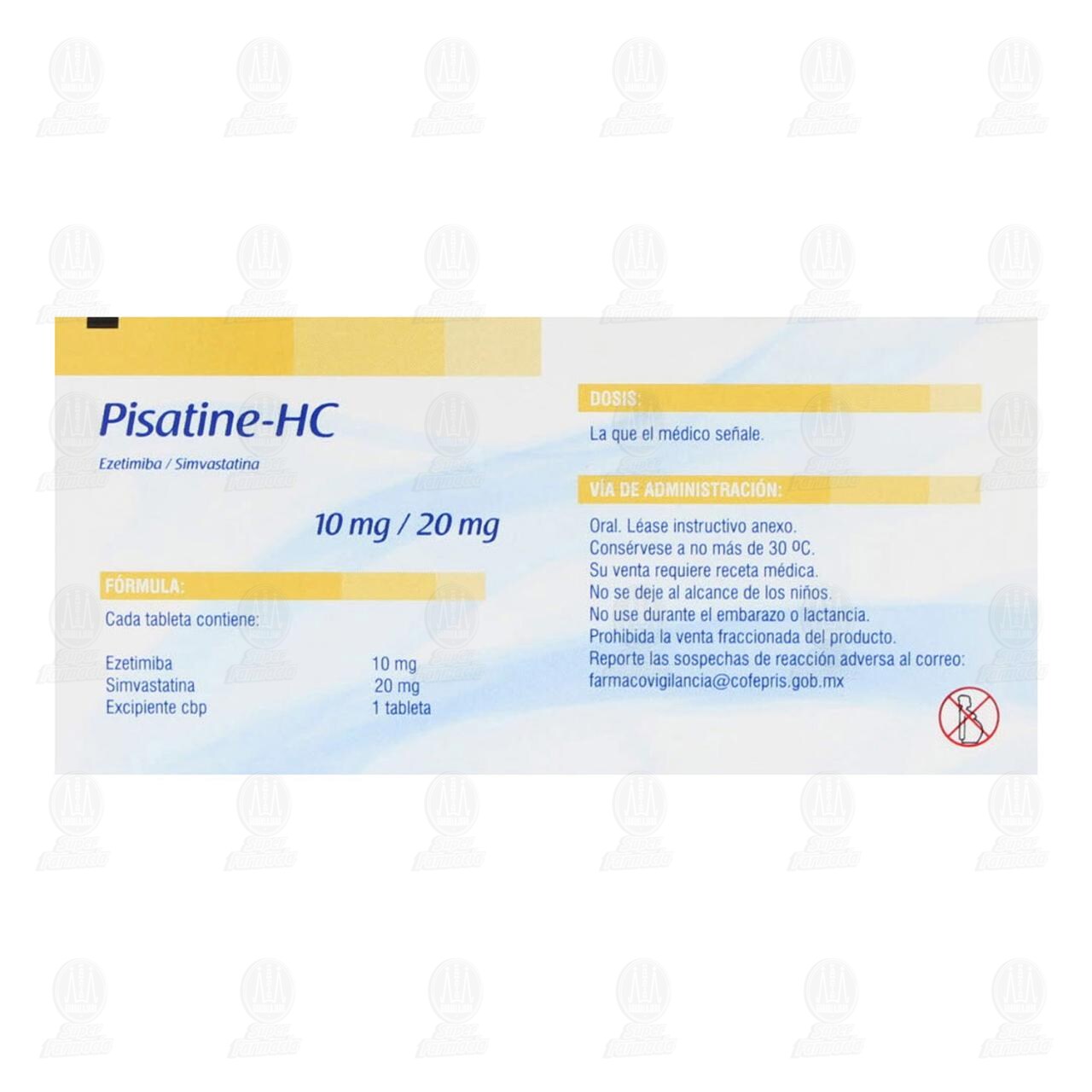 Pisatine-HC 10mg/20mg, 14 Tabletas. image number 2
