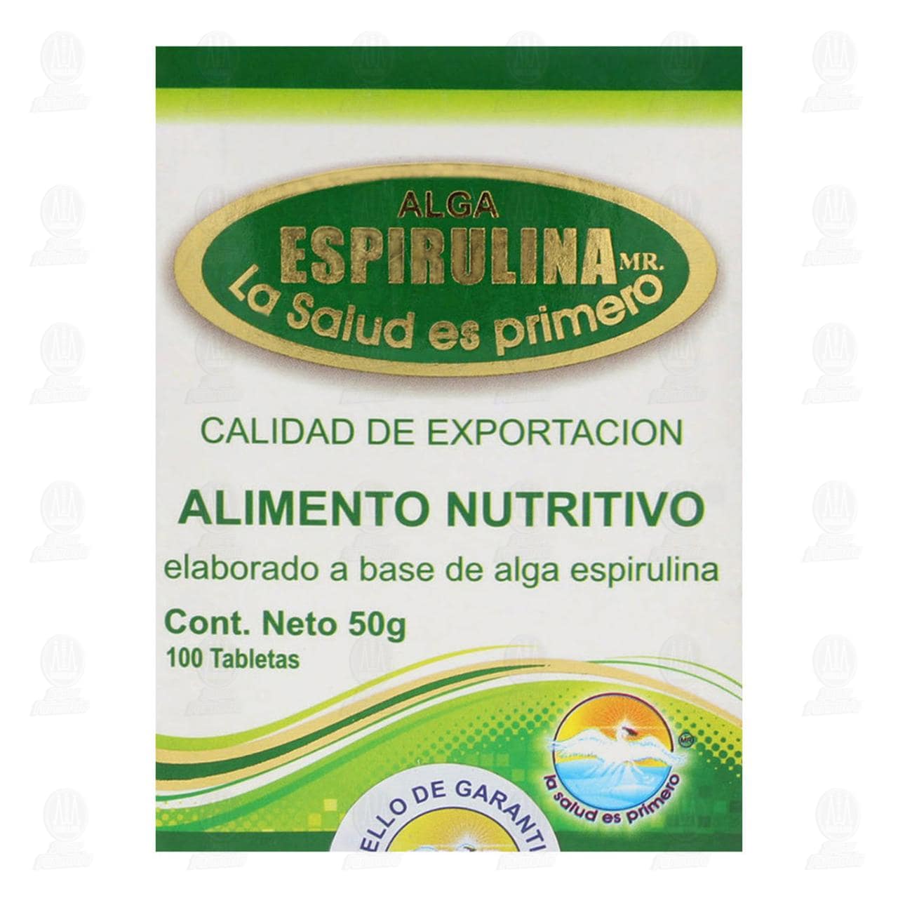 Alga Espirulina 50 gr, 100 Tabletas. image number 1