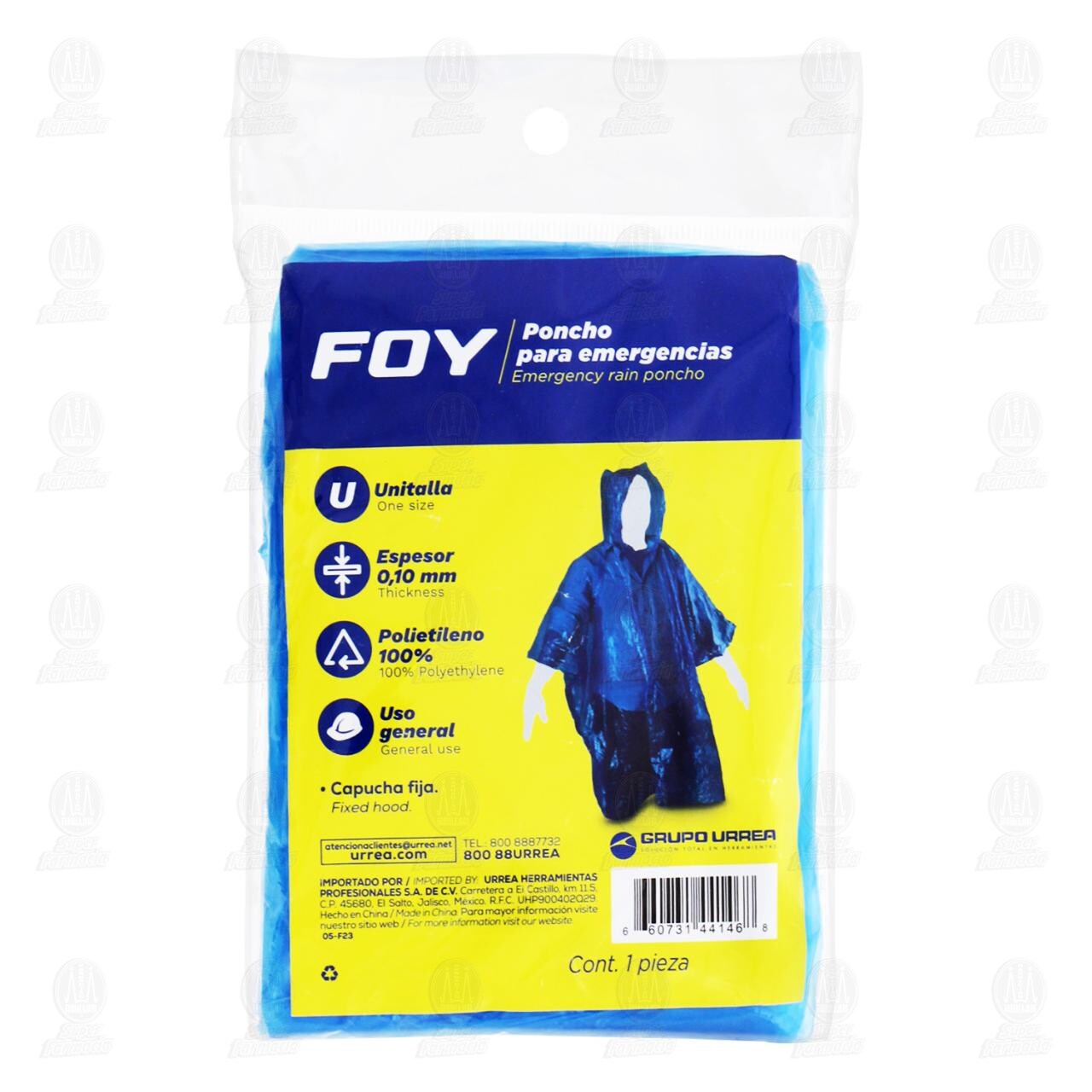 Poncho para Emergencias Foy Unitalla, 1 pz. image number 0