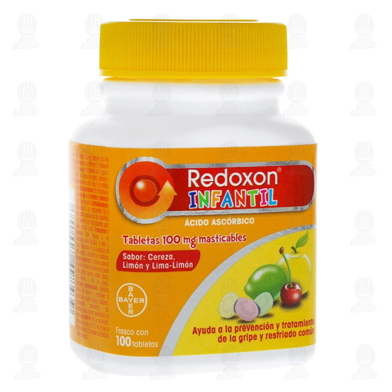 Redoxon Infantil 100 mg Vitamina C, 100 Tabletas Masticables. image number 0