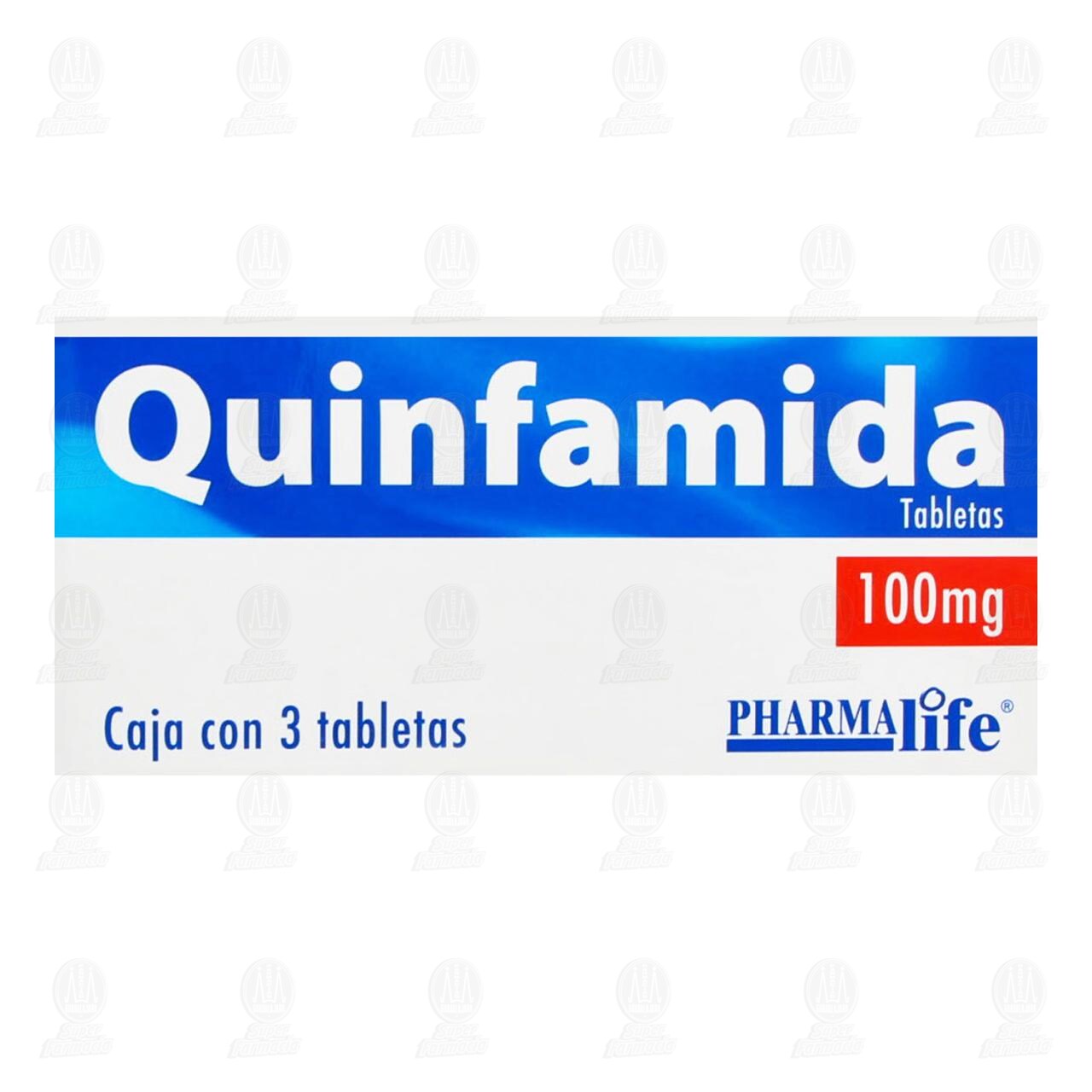 Quinfamida 100 mg, 3 Tabletas Pharmalife. image number 1
