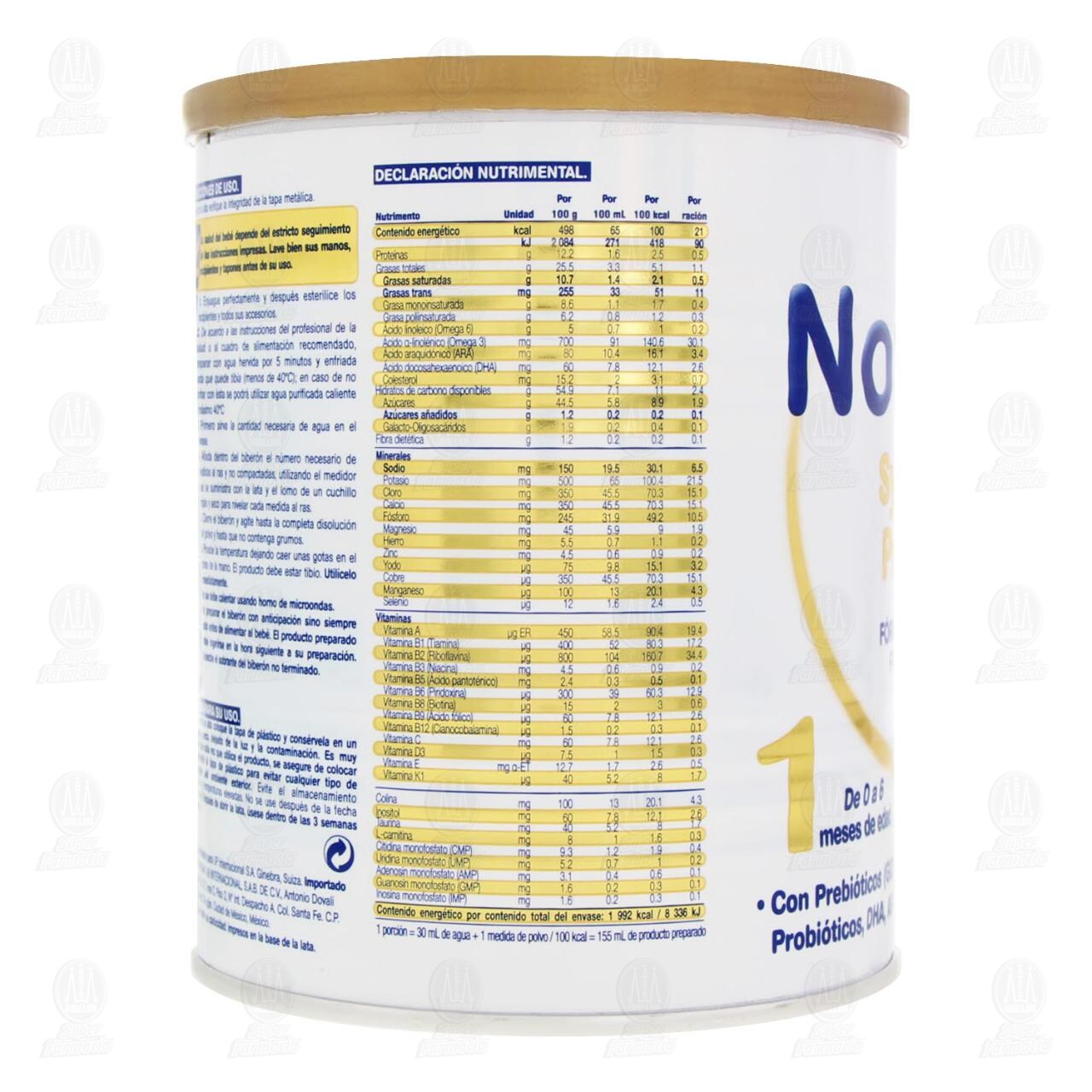 F&oacute;rmula L&aacute;ctea Novamil Symbiotic Premium Etapa 1 en Polvo (Edad 0-6 Meses), 400 gr. image number 2