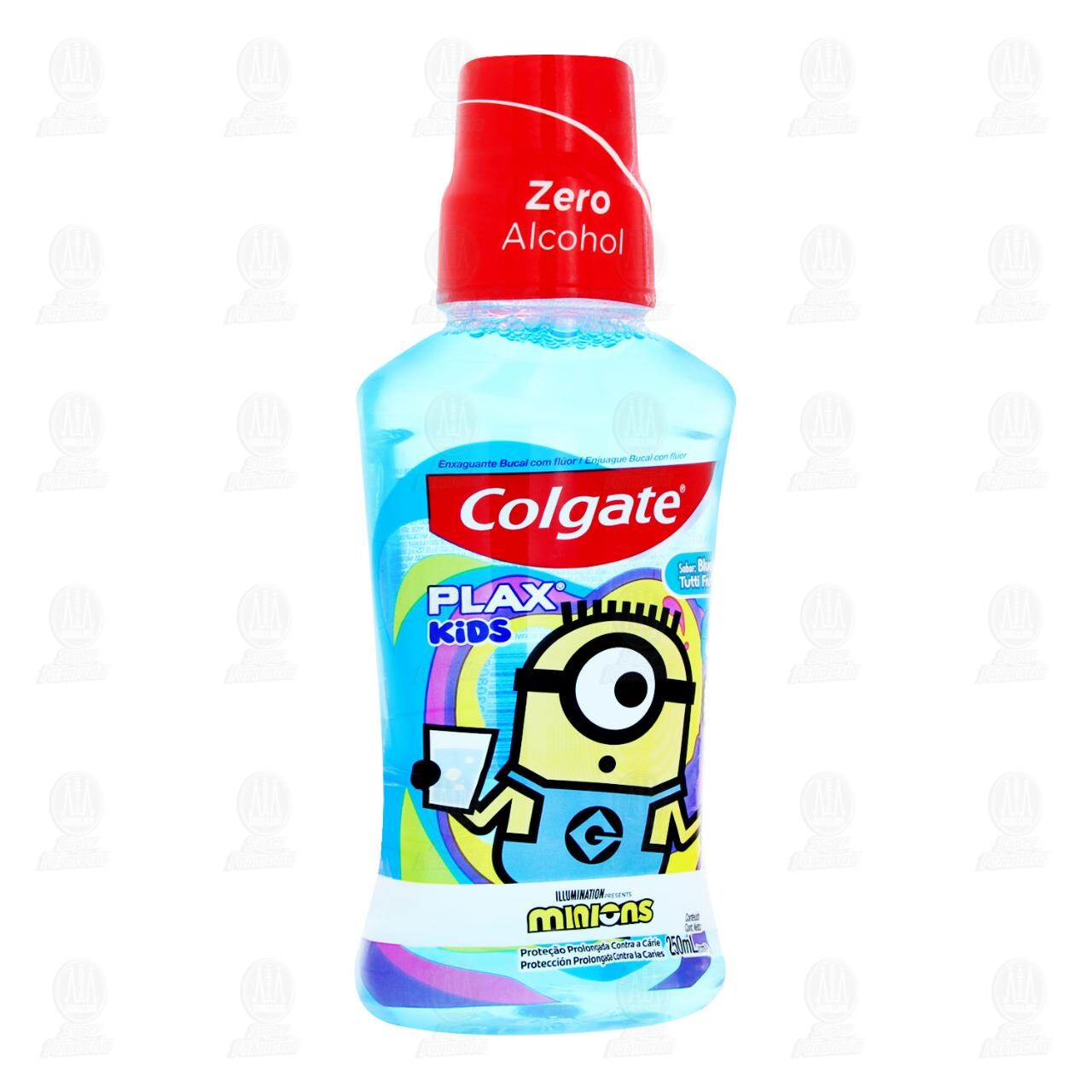 Enjuague Bucal Colgate Plax Kids Minions Zero Alcohol, 250 ml.