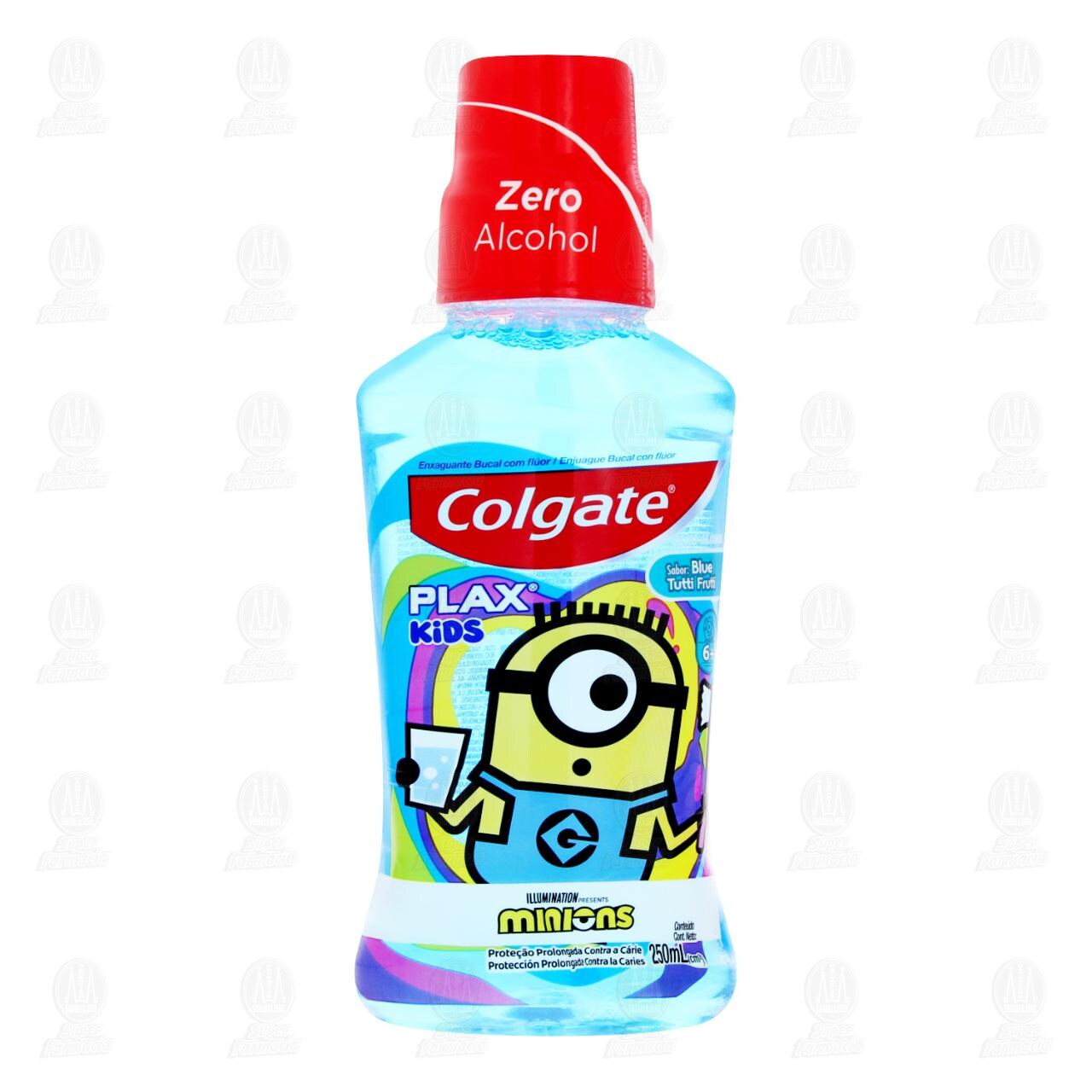 Enjuague Bucal Colgate Plax Kids Minions Zero Alcohol, 250 ml. image number 1