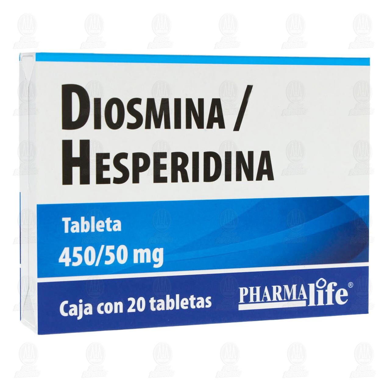 Diosmina/Hesperidina 450mg/50mg, 20 Tabletas Pharmalife.
