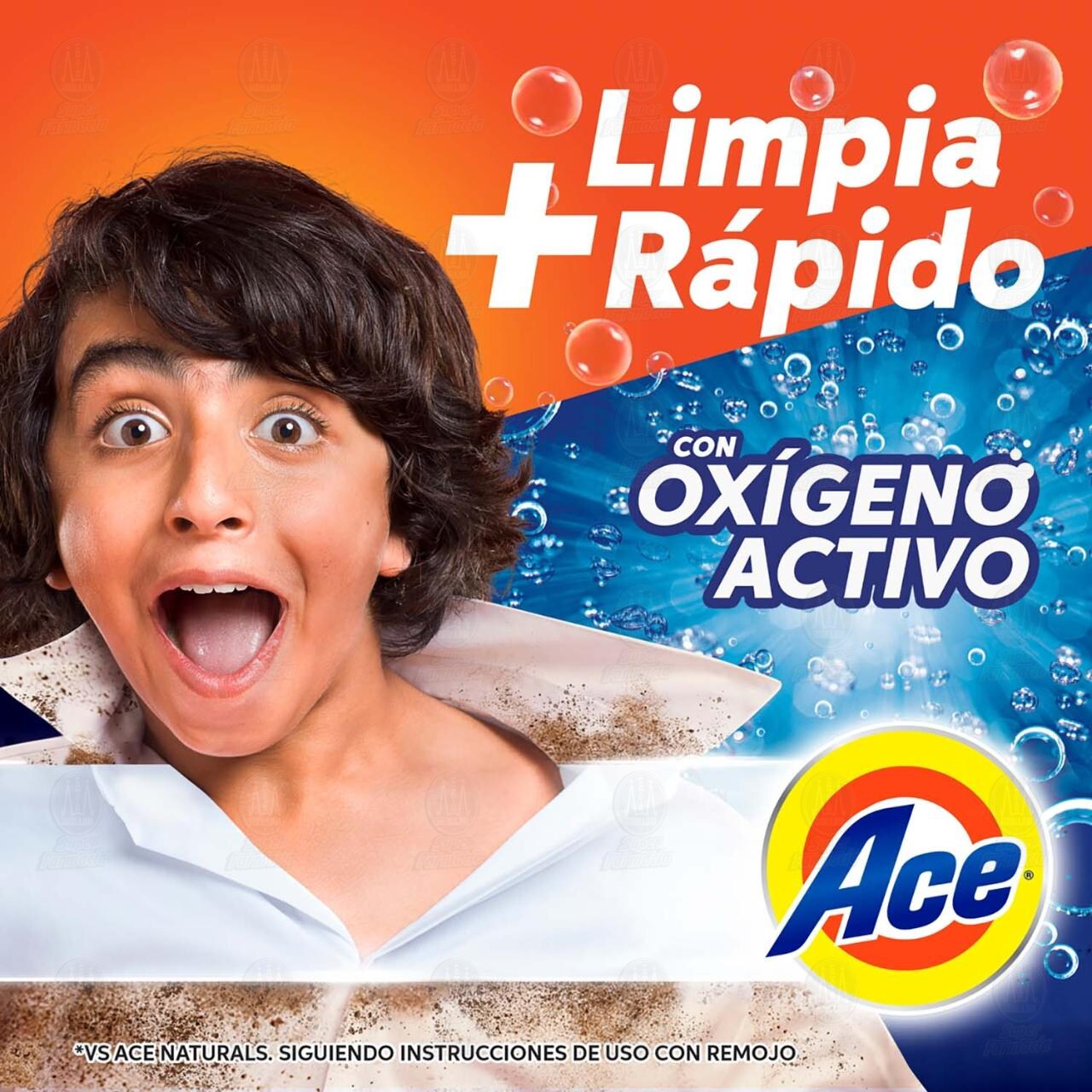 Detergente en Polvo Ace Limpieza Instantánea, 900 gr. de ACE ...