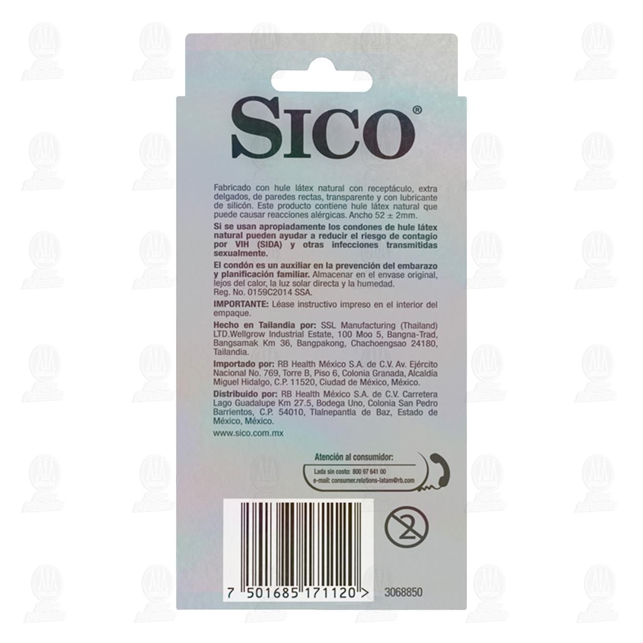 Sico Invisible Cartera, 9 Condones de L&aacute;tex. image number 1