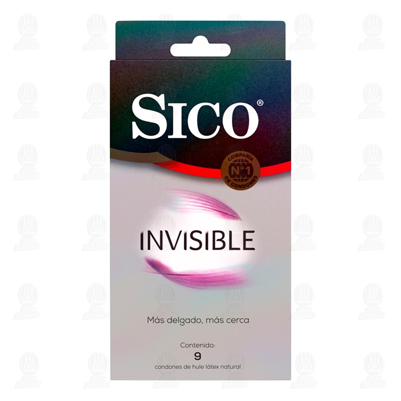 Sico Invisible Cartera, 9 Condones de L&aacute;tex. image number 0