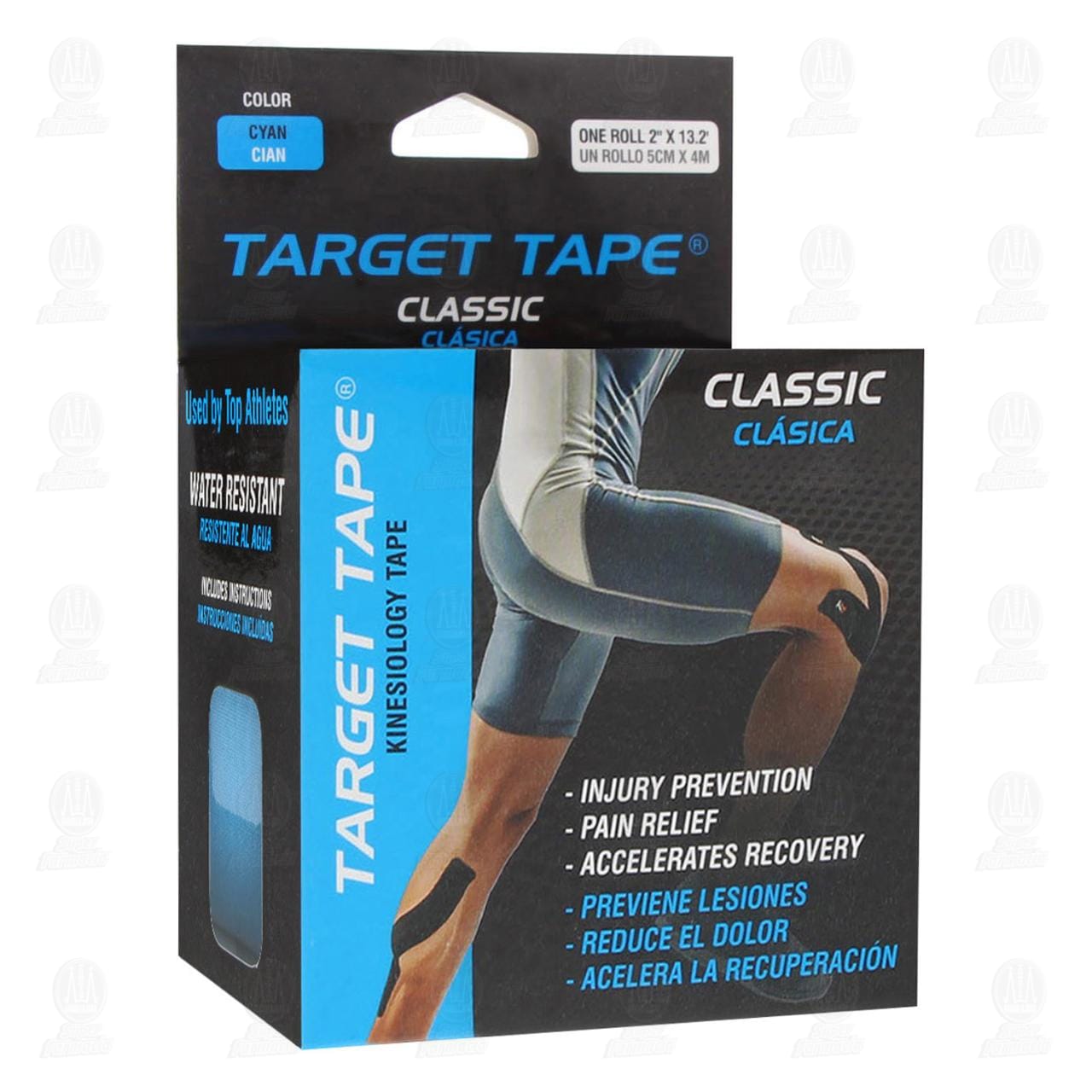 Venda Kinesiol&oacute;gica Target Tape 5cm x 4m Color Cian, 1 pz. image number 0