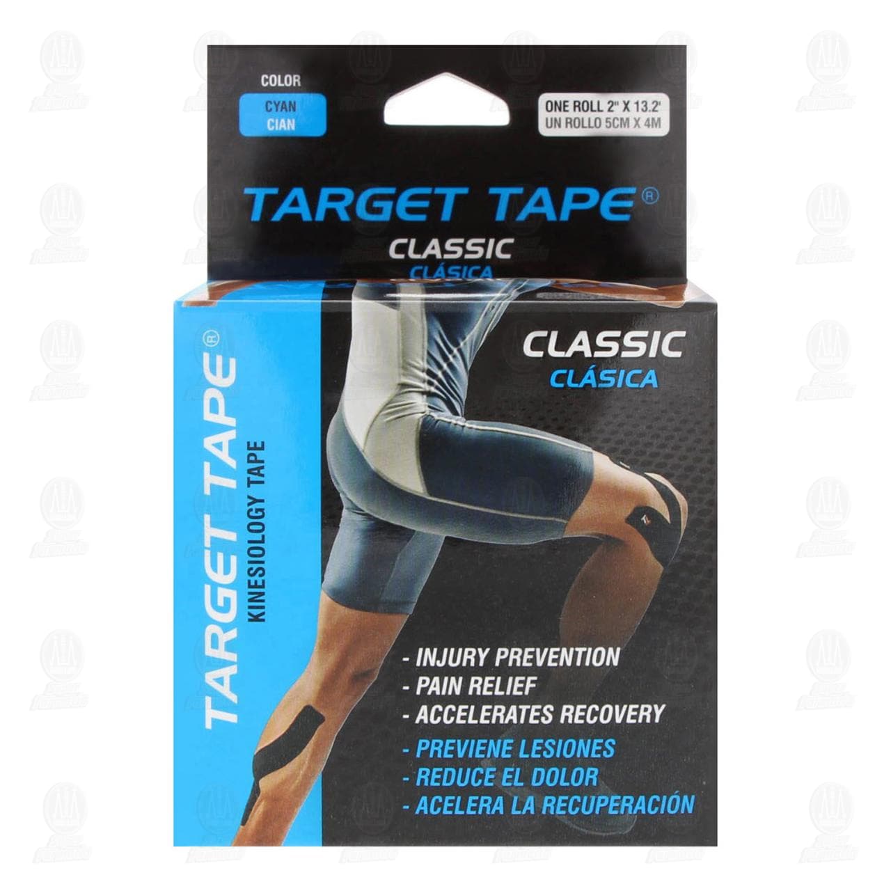 Venda Kinesiol&oacute;gica Target Tape 5cm x 4m Color Cian, 1 pz. image number 1