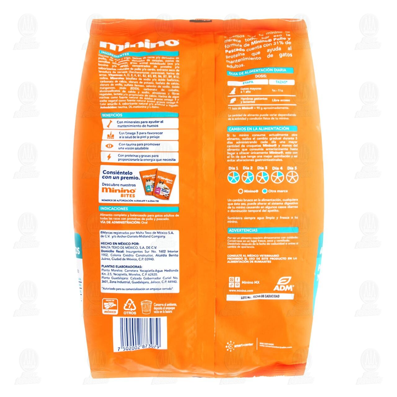 Croquetas Minino Pollo y Pescado para Gatos, 1.3 kg. image number 1