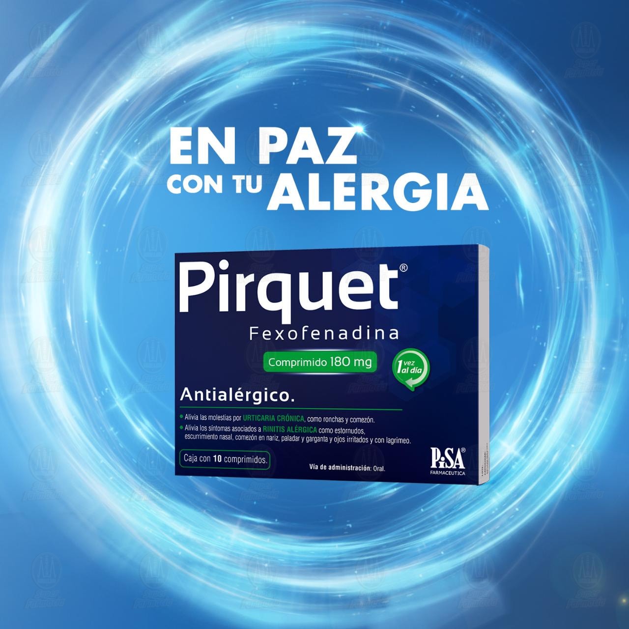 Pirquet 180 mg, 10 Comprimidos. image number 2