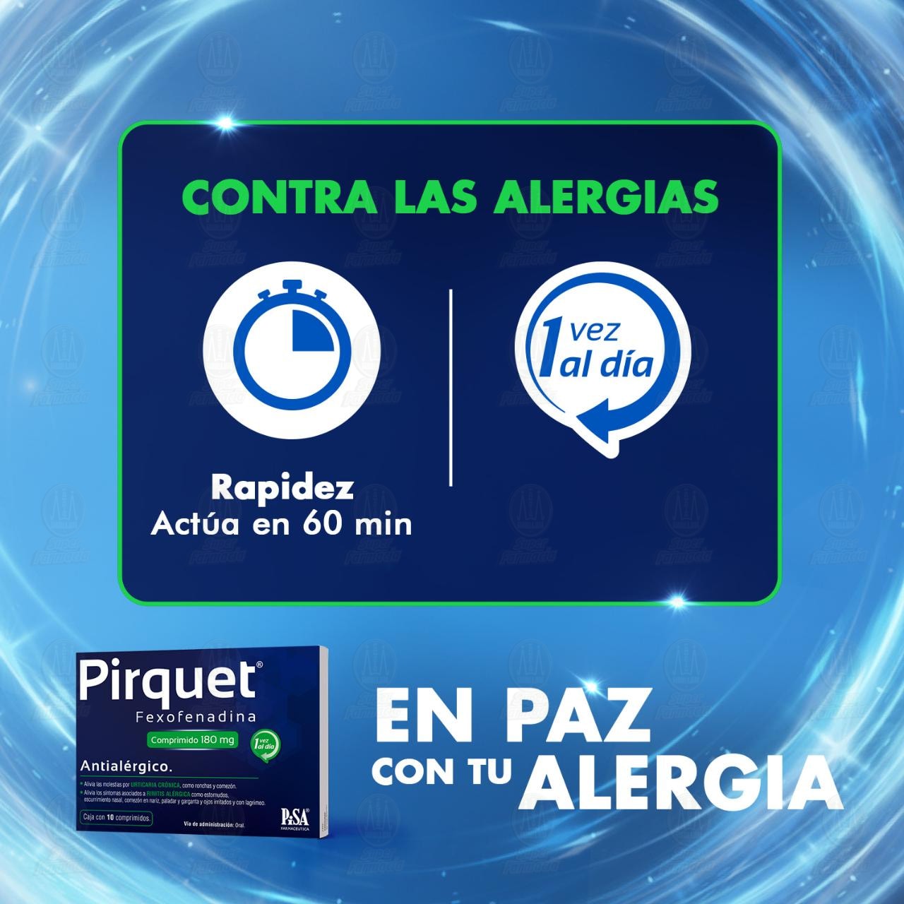 Pirquet 180 mg, 10 Comprimidos. image number 4